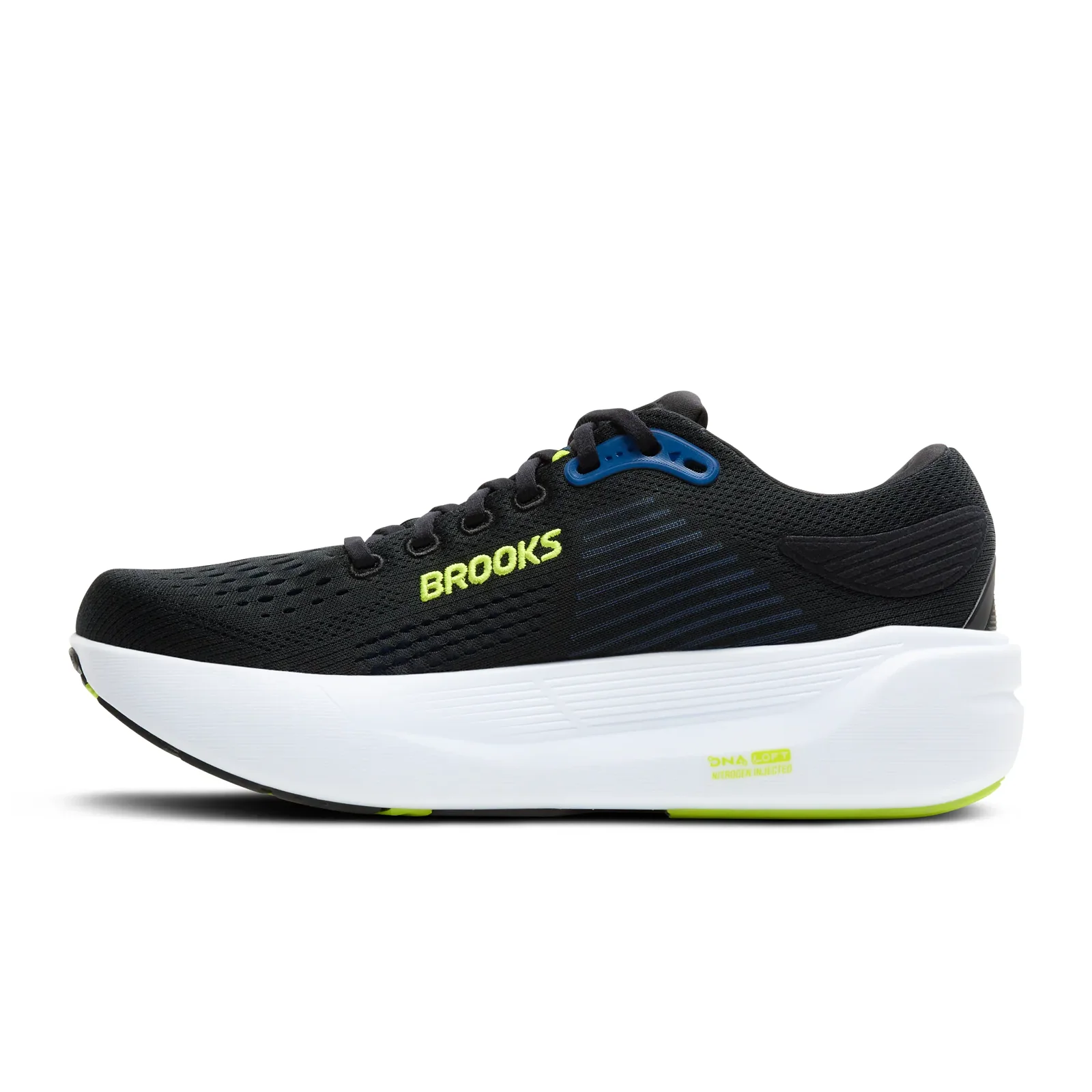 Brooks Ghost Max 3 Running Shoe (Men) - Black/Navy/Acid Lime - Image 2