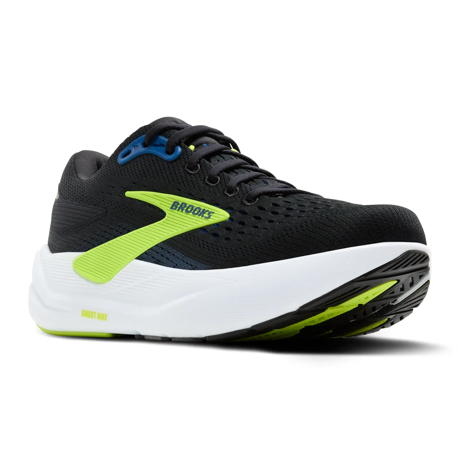Brooks Ghost Max 3 Running Shoe (Men) - Black/Navy/Acid Lime - Image 3