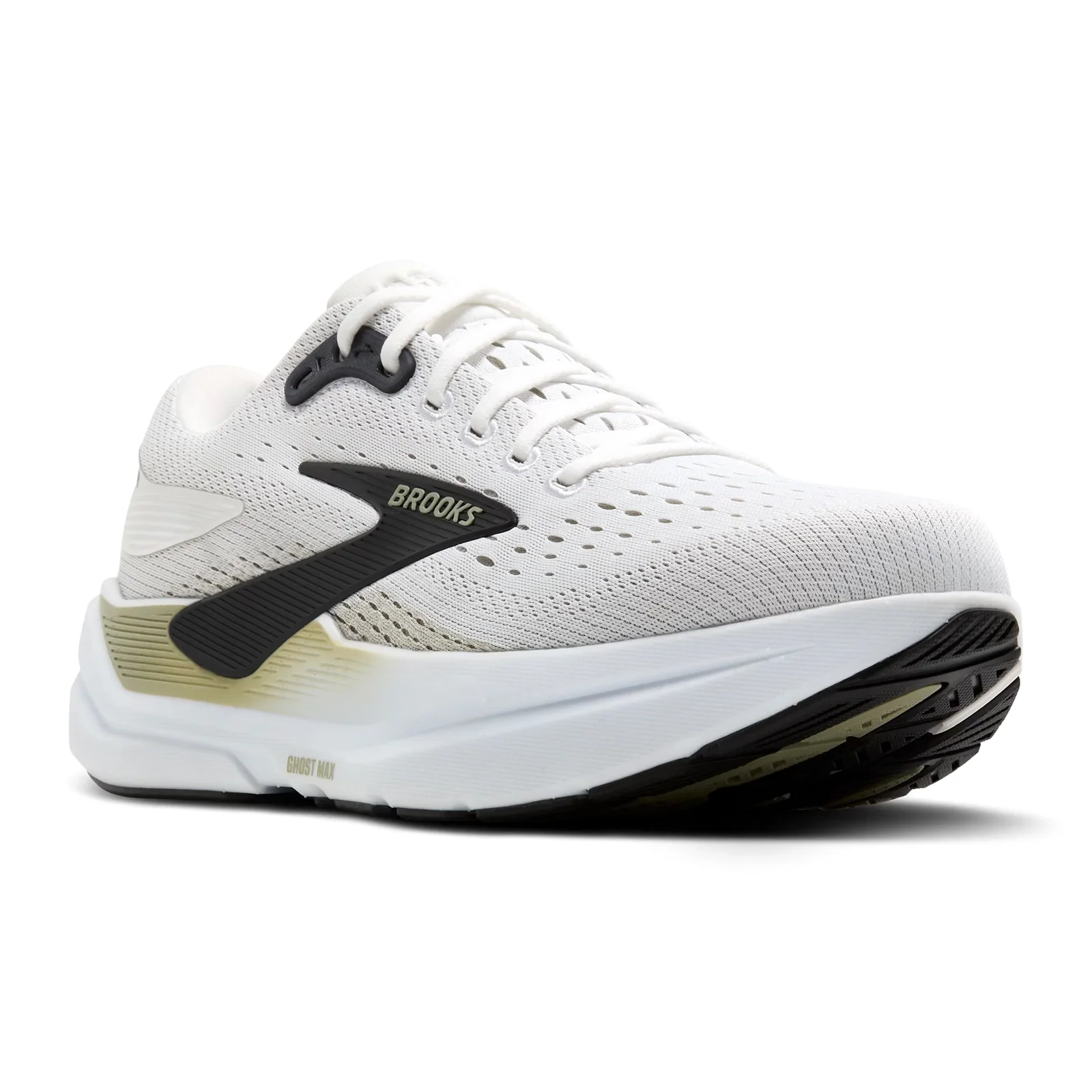 Brooks Ghost Max 3 Running Shoe (Men) - Bright White/Tea/Black - Image 3