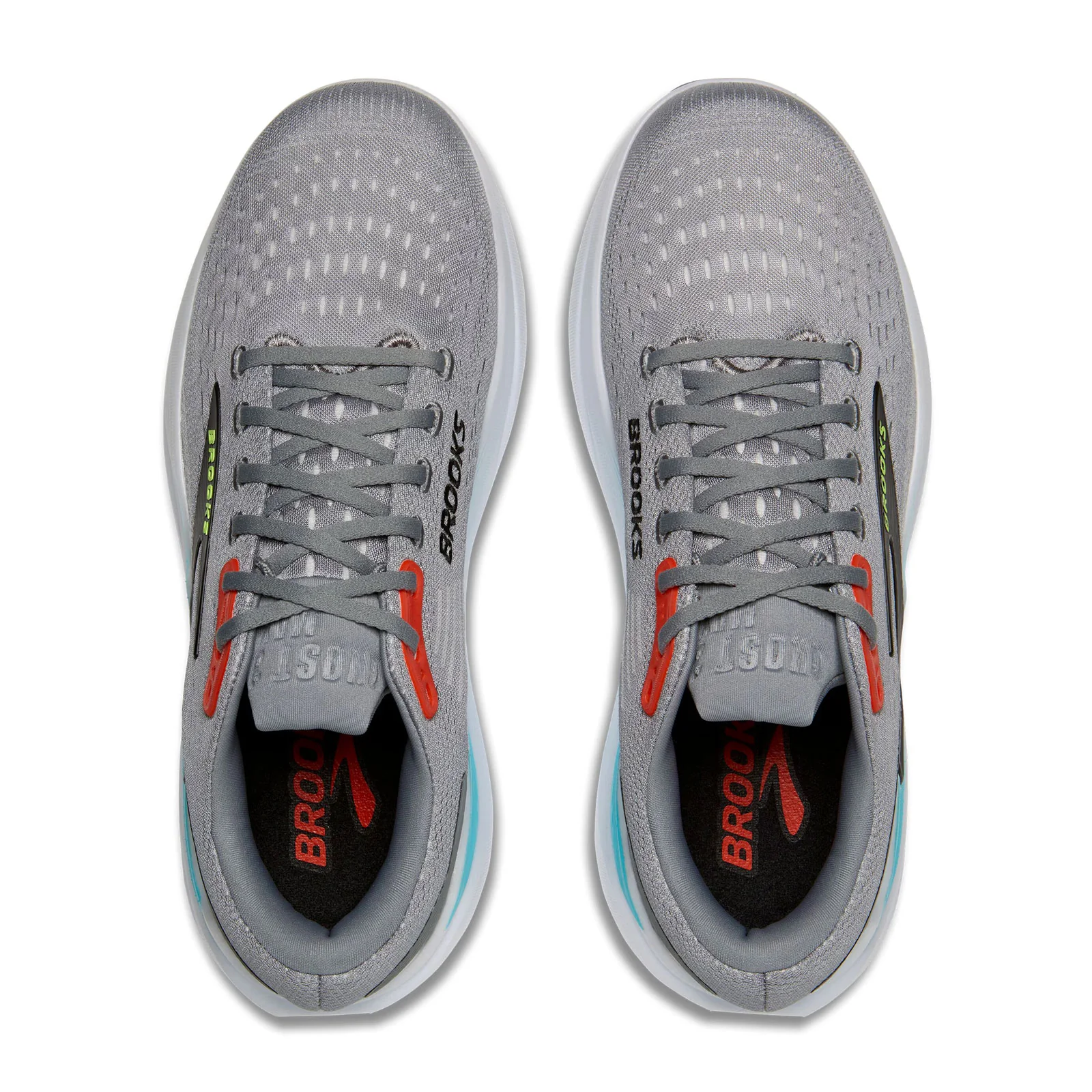 Brooks Ghost Max 3 Running Shoe (Men) - Primer Grey/Antarctica/Red - Image 5
