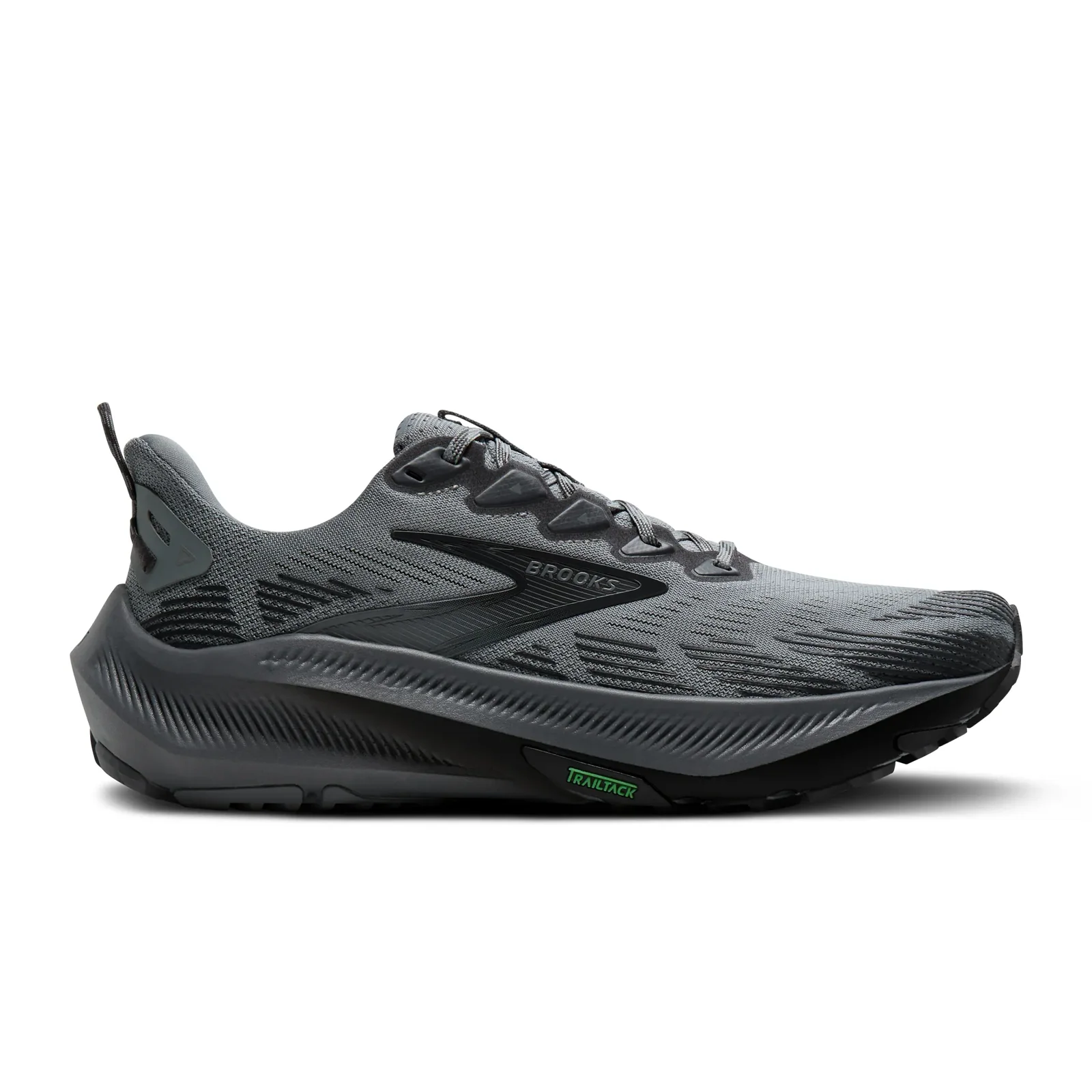 Brooks Ghost Trail Running Shoe (Men) - Gray/Gray/Blackened Pearl