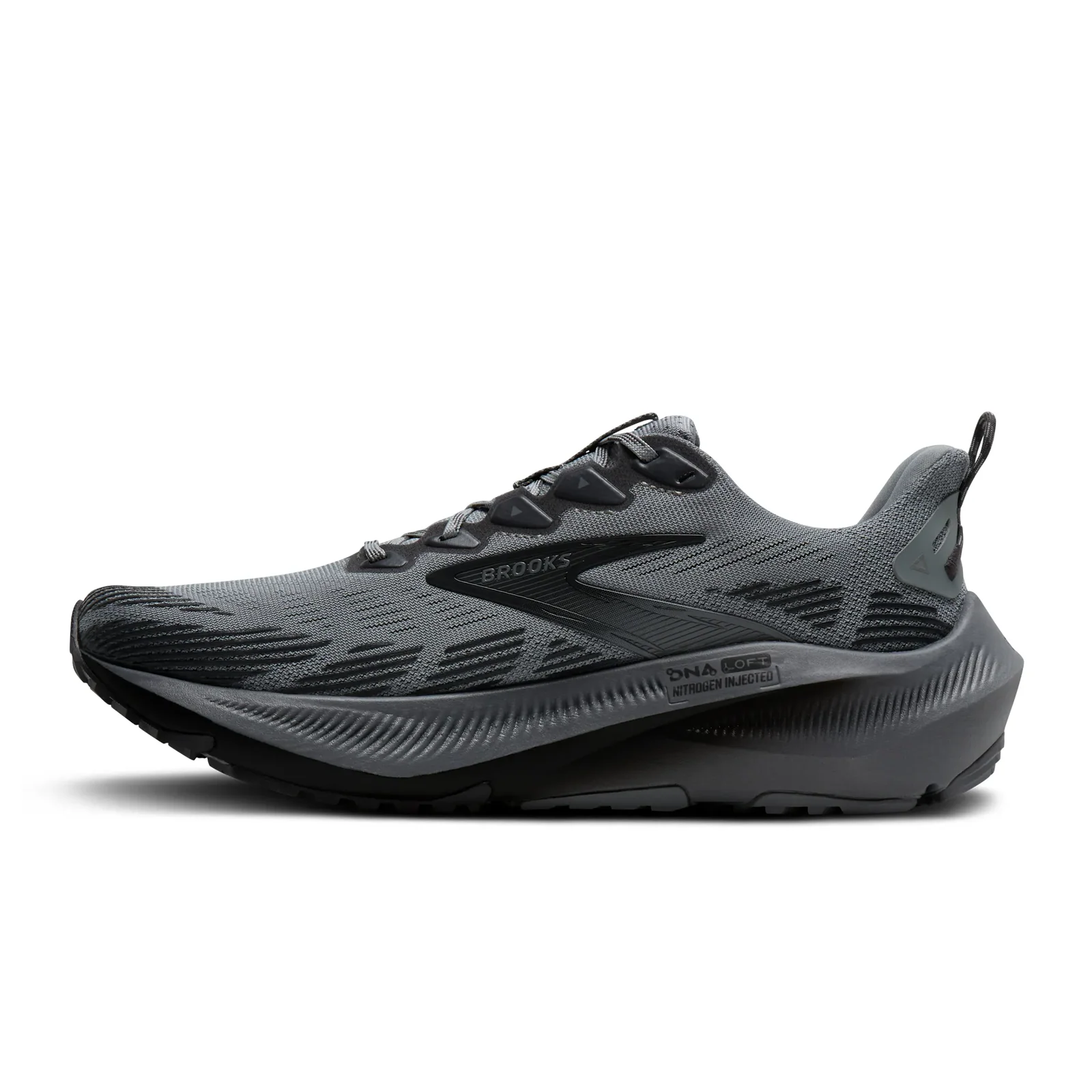 Brooks Ghost Trail Running Shoe (Men) - Gray/Gray/Blackened Pearl - Image 2