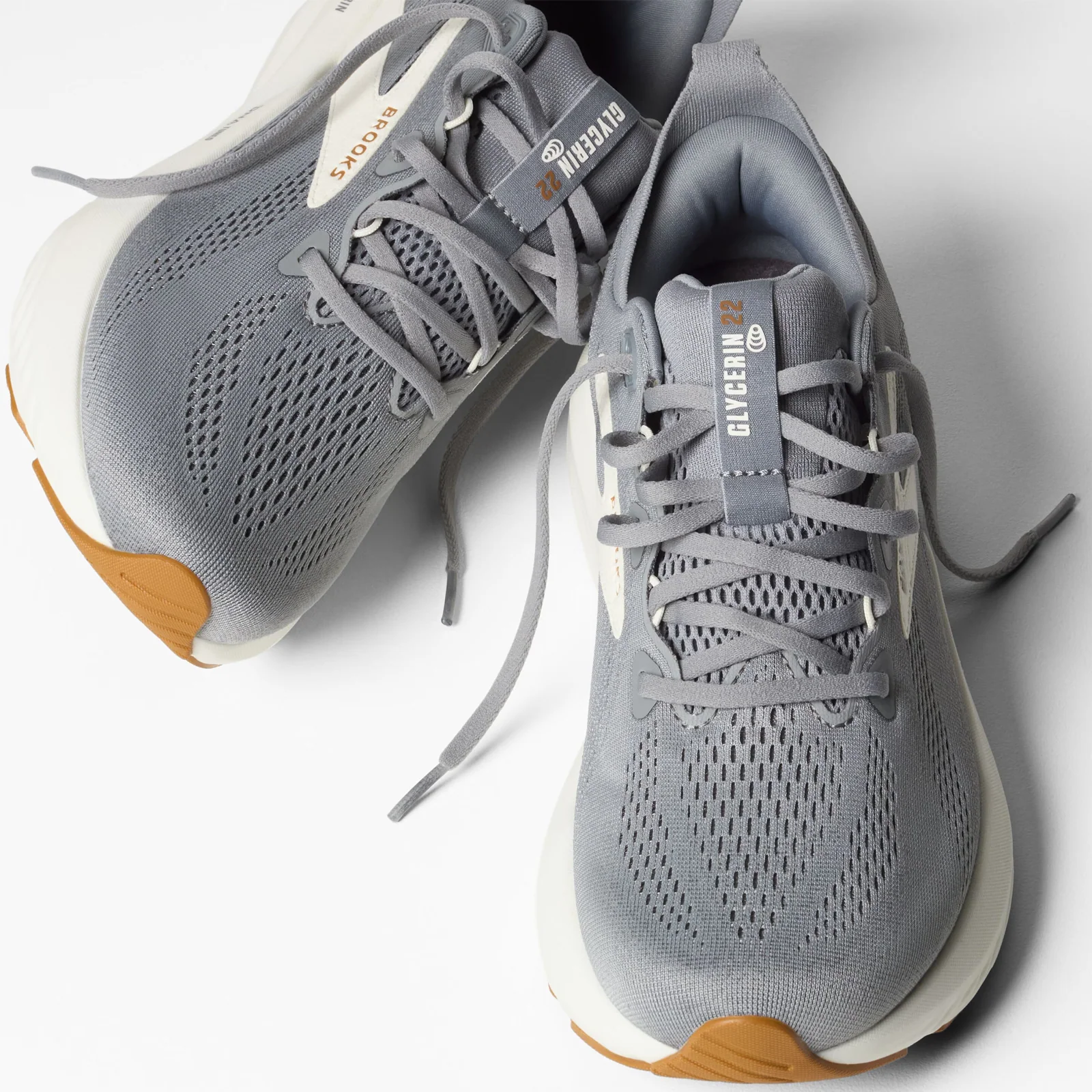 Brooks Glycerin 22 Running Shoe (Men) - Primer Gray/Gray/Honey Ginger - Image 7