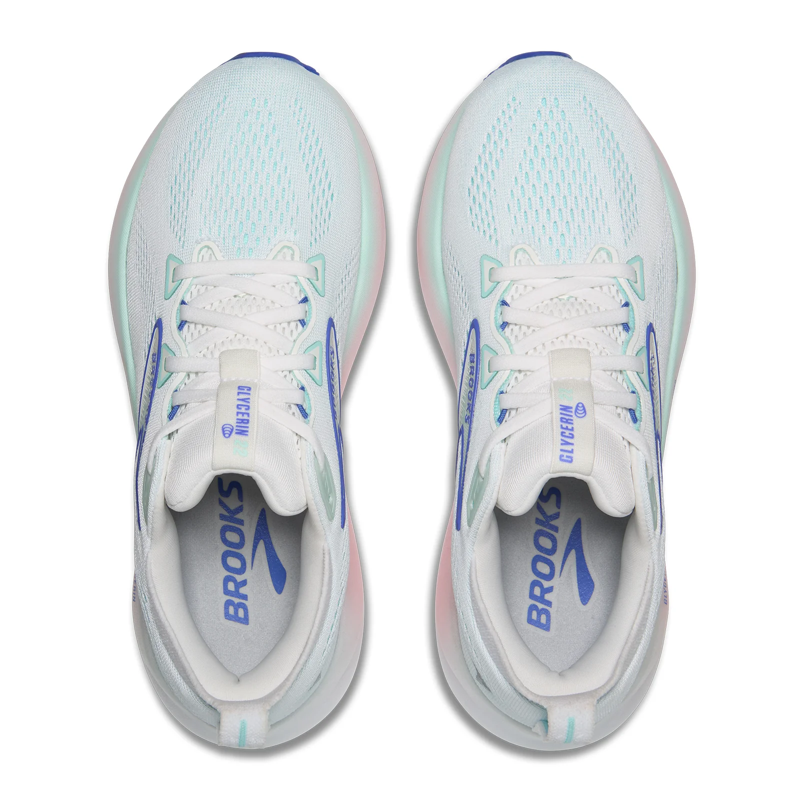 Brooks Glycerin 22 Running Shoe (Women) - White/Limpet Shell/Amparo Blue - Image 5