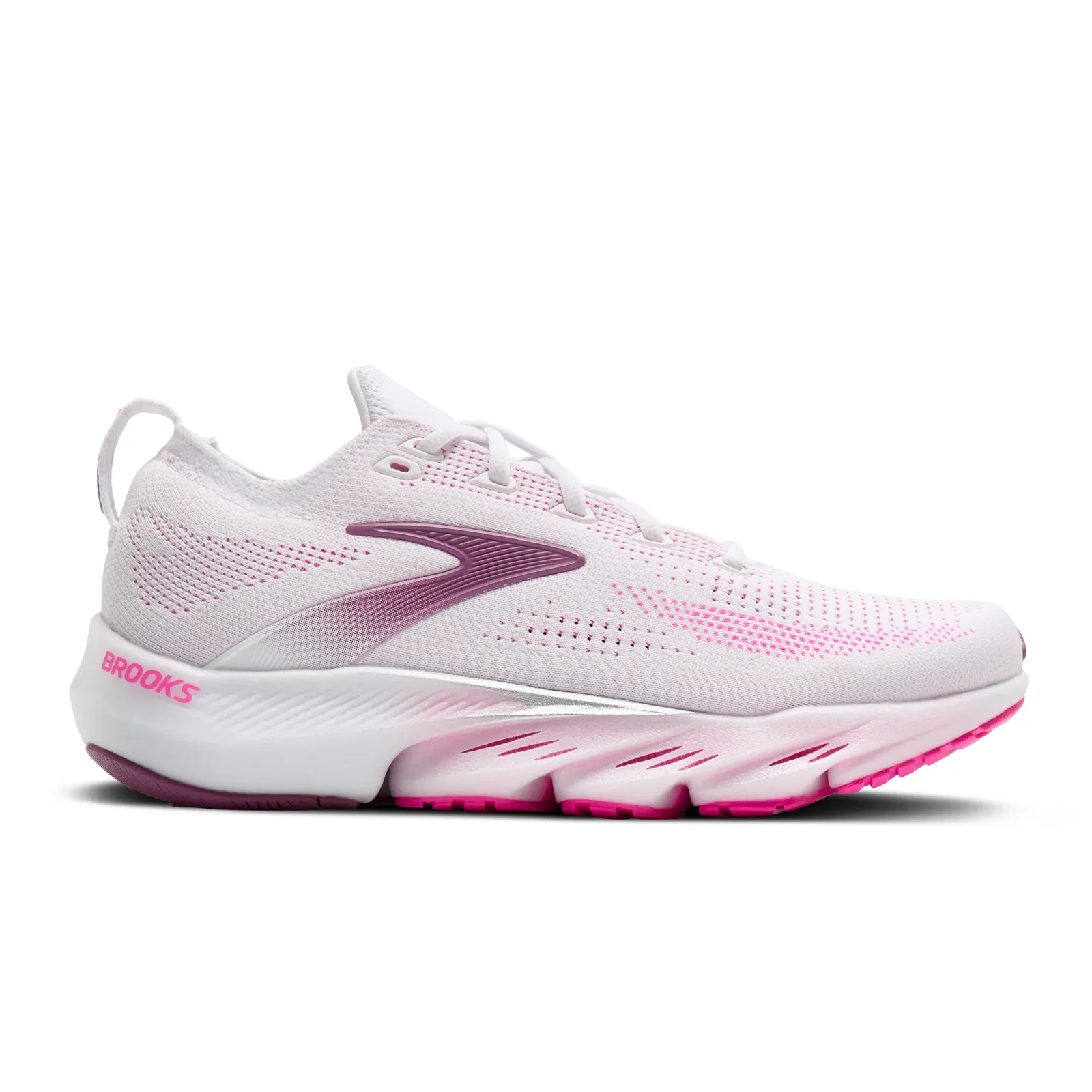 Brooks Glycerin Flex Running Shoe (Women) - White/Cyber Pink/Argyle