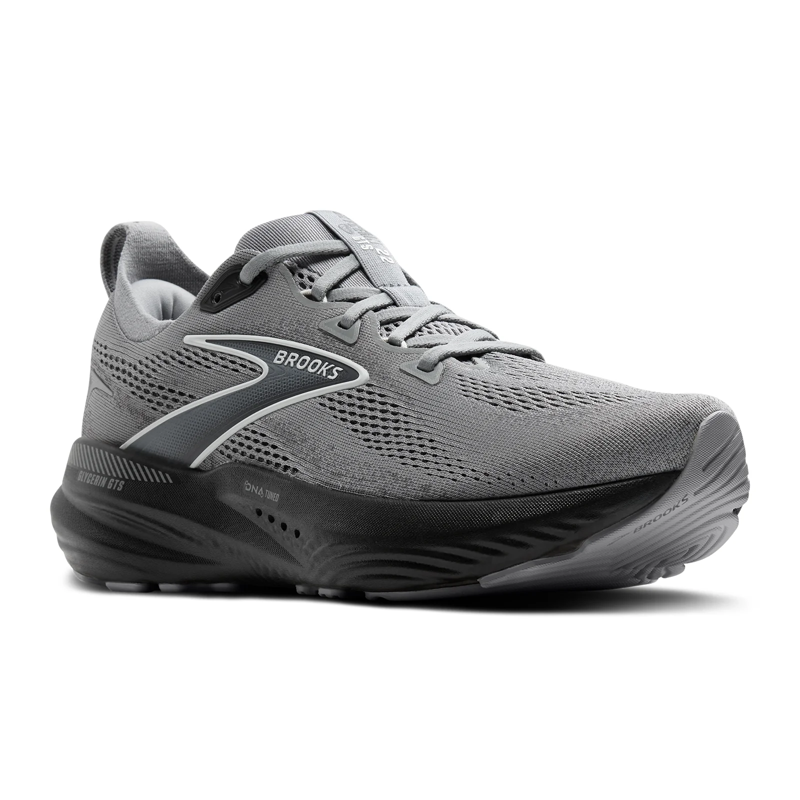 Brooks Glycerin GTS 22 Running Shoe (Men) - Primer Gray/Ebony/Bluewash - Image 3