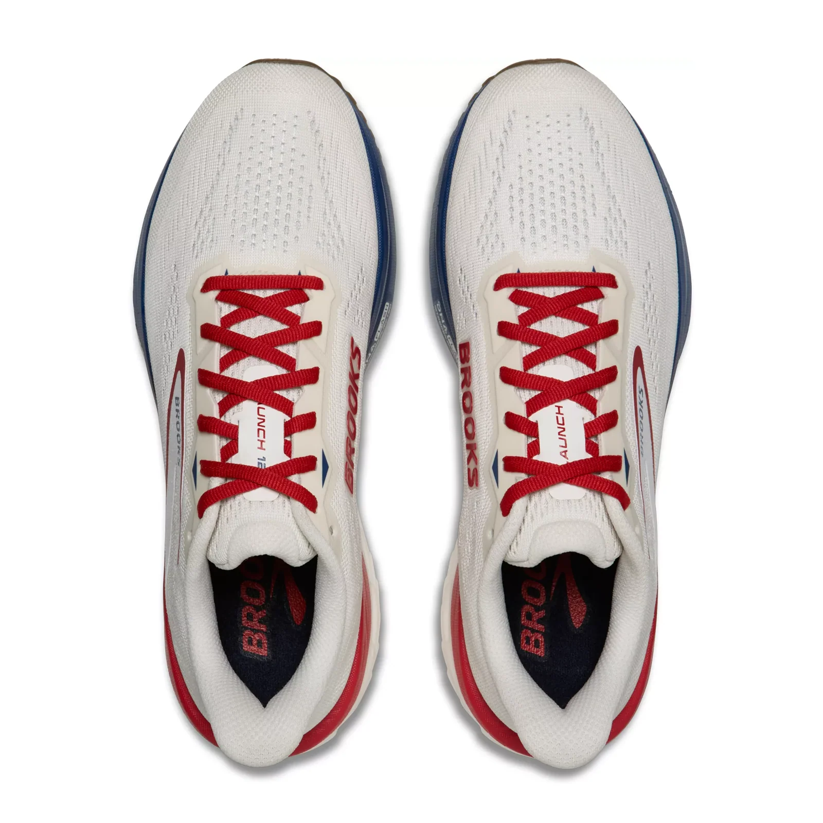 Brooks Launch 12 Running Shoe (Women) - Coconut/Red/Blue - Image 5