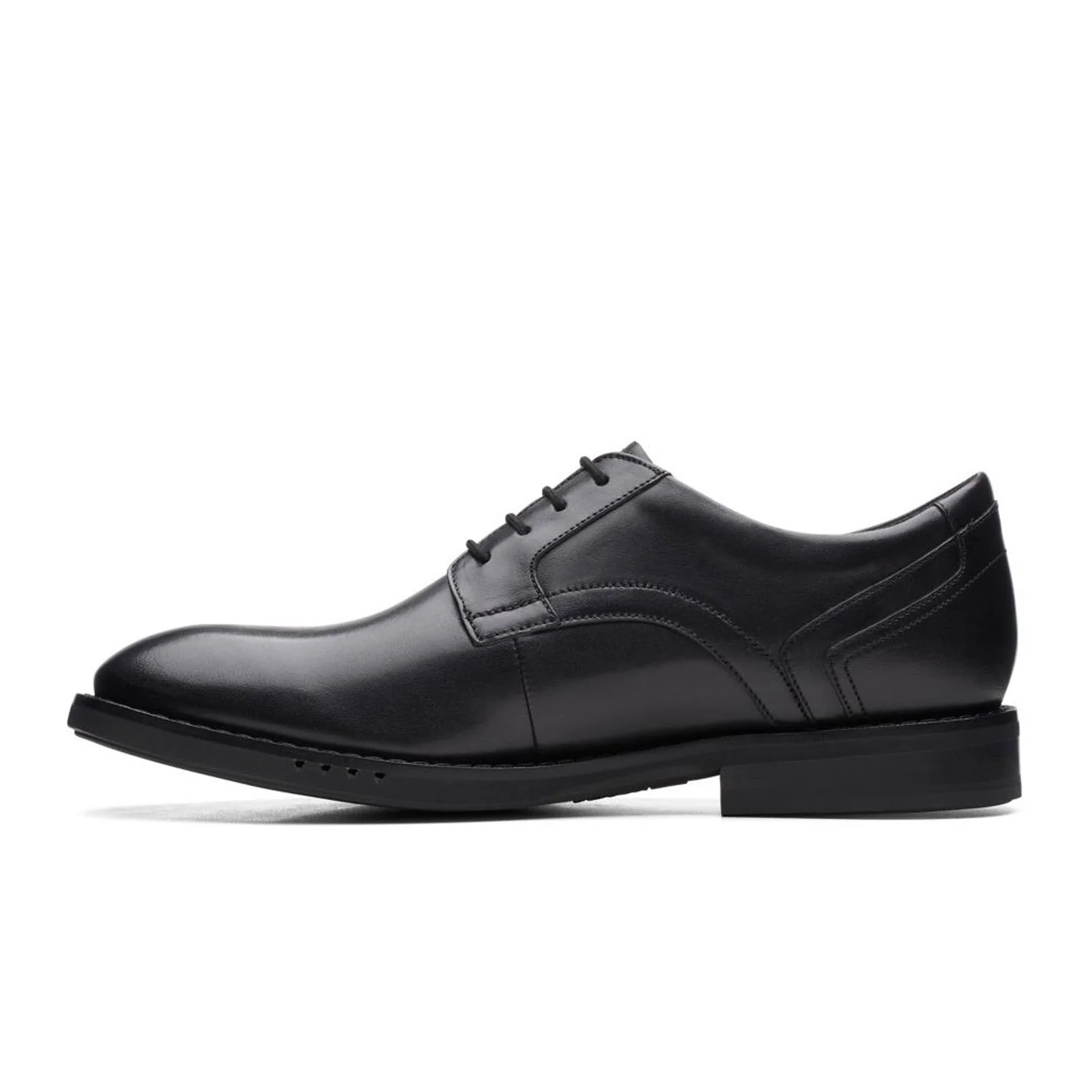 Clarks Un Hugh Lace Oxford (Men) - Black Leather - Image 2