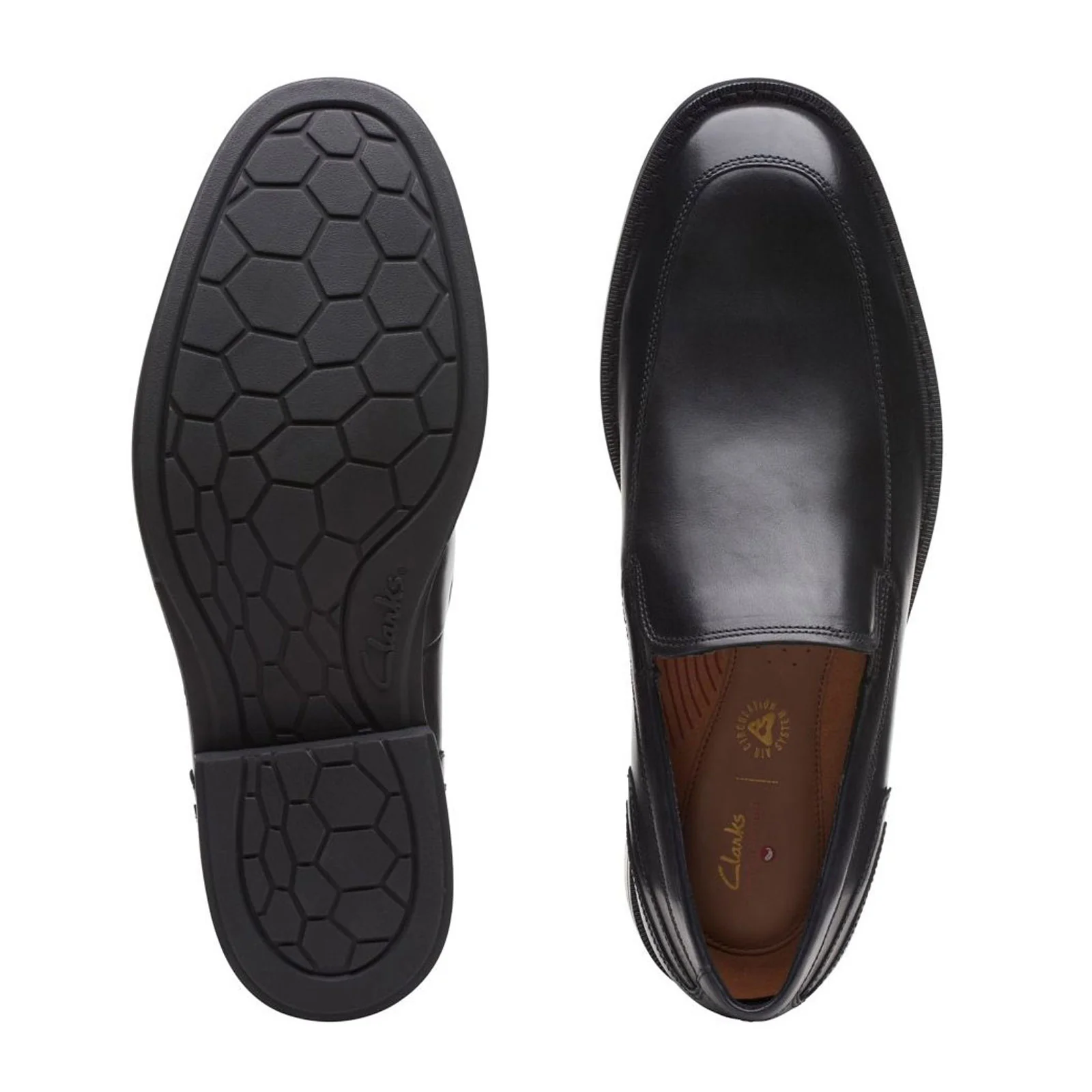 Clarks Un Hugh Step Slip On Loafer (Men) - Black Leather - Image 3