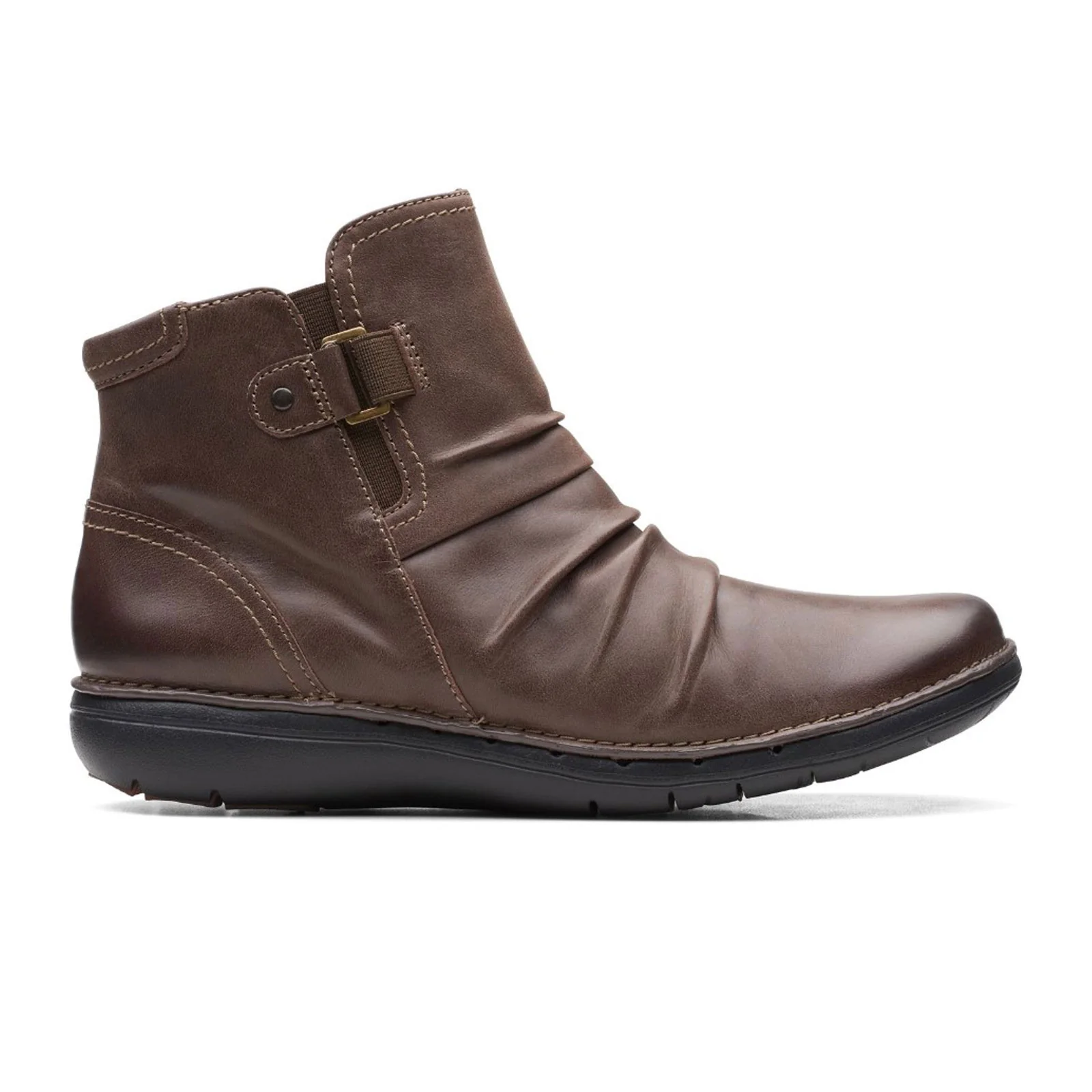 Clarks Un Loop Top Ankle Boot (Women) - Dark Brown Leather