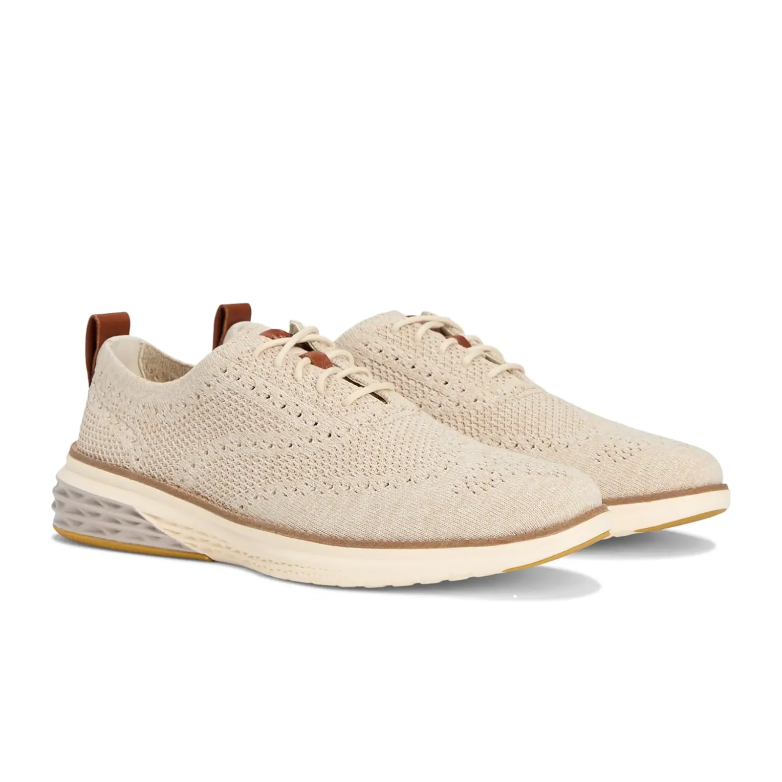 Cole Haan Grand Hurrion Stitchlite Wingtip Oxford (Men) - Birch/Light Sesame/Ivory - Image 3