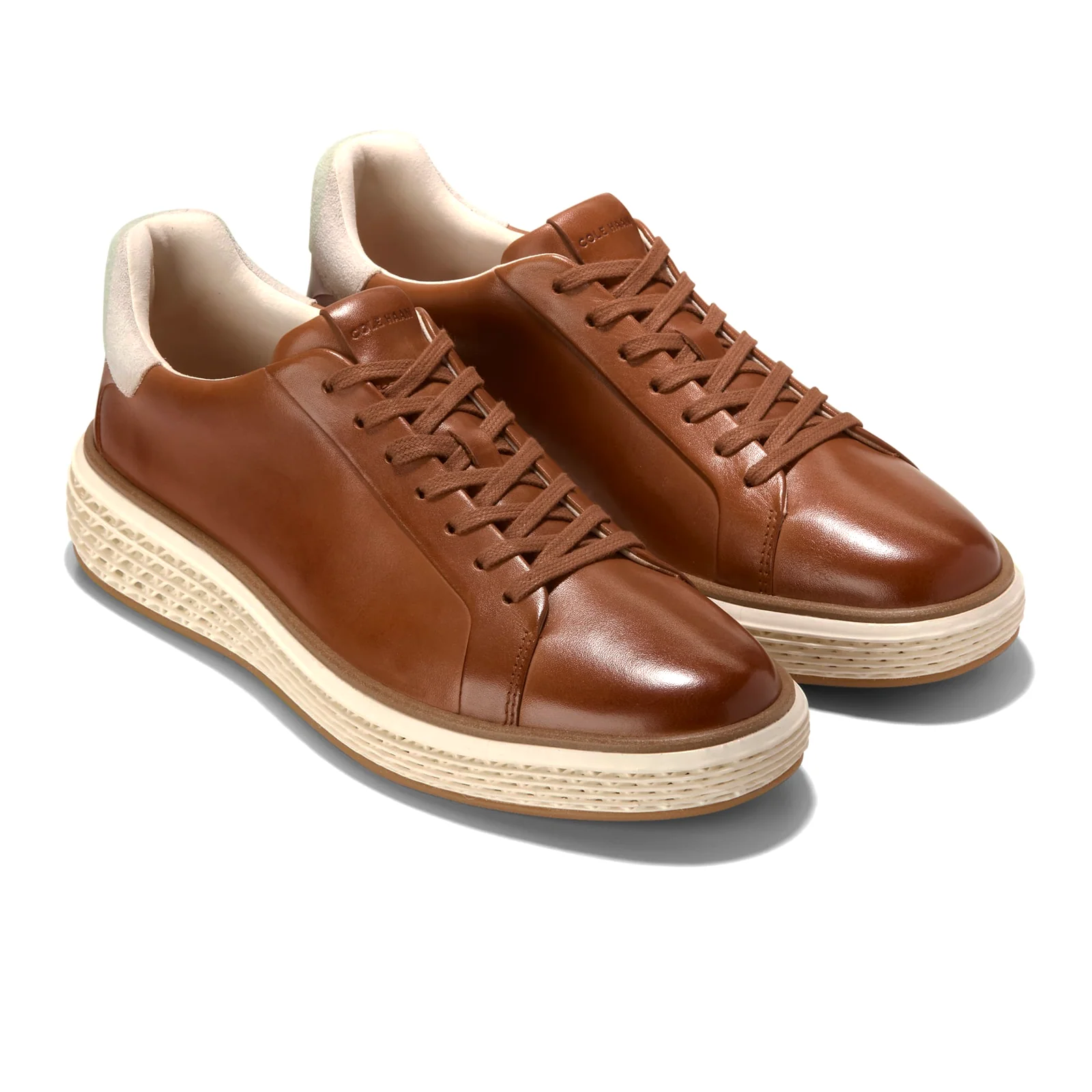 Cole Haan Grandpro Court Skyweave Sneaker (Men) - British Tan/Ivory Suede/Ivory - Image 2