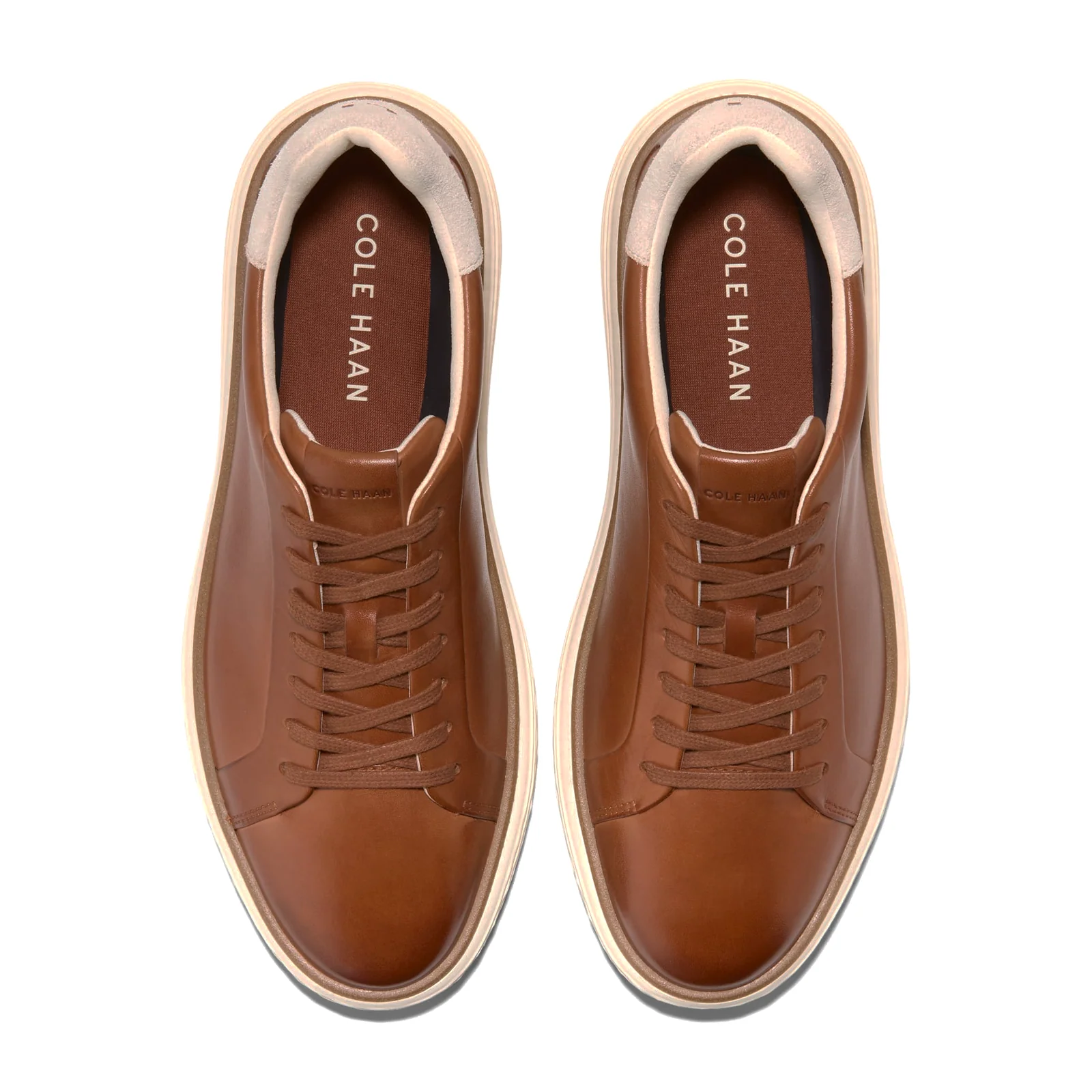 Cole Haan Grandpro Court Skyweave Sneaker (Men) - British Tan/Ivory Suede/Ivory - Image 5
