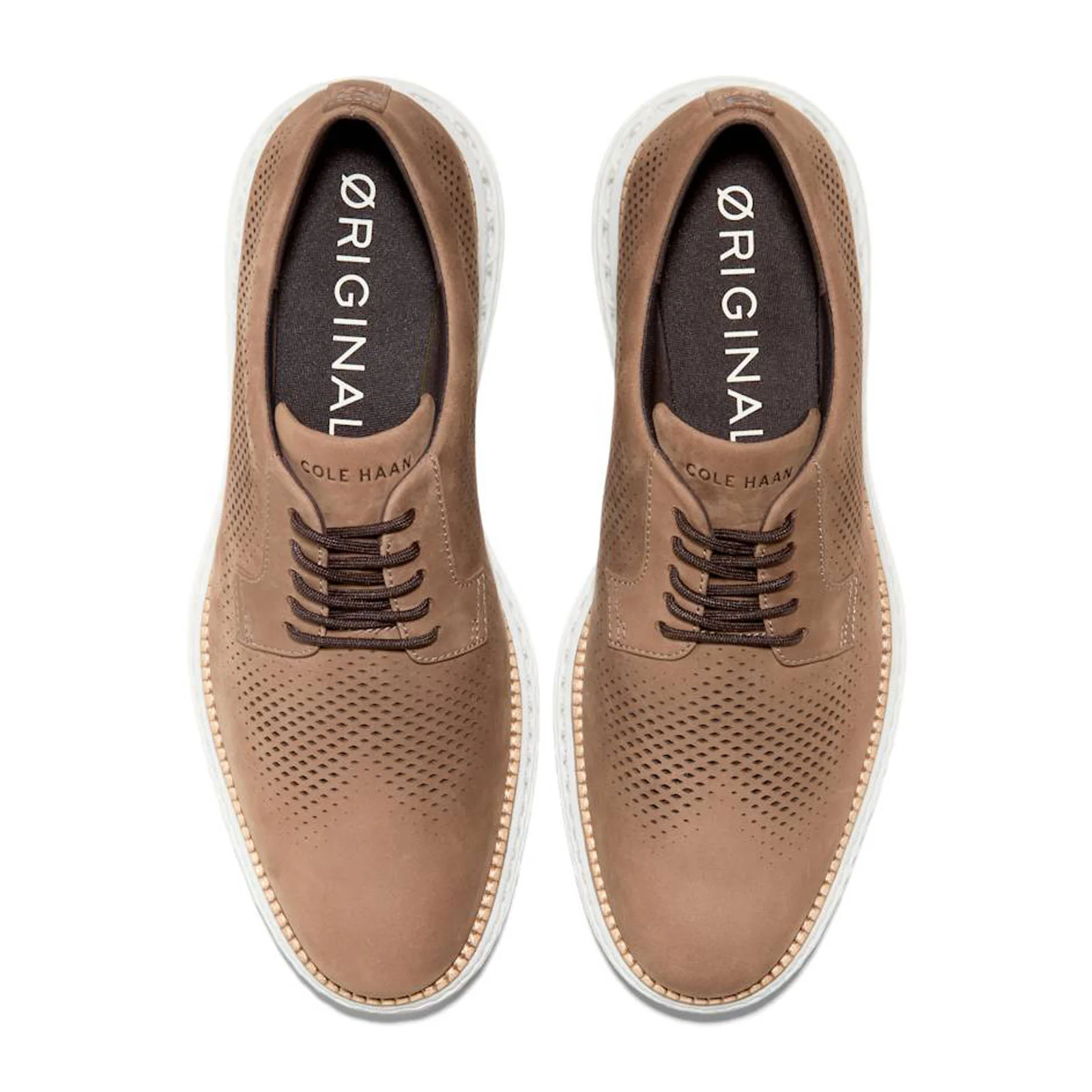 Cole Haan OriginalGrand 2.0 Laser Oxford (Men) - Light Whiskey Nubuck/Optic White - Image 5