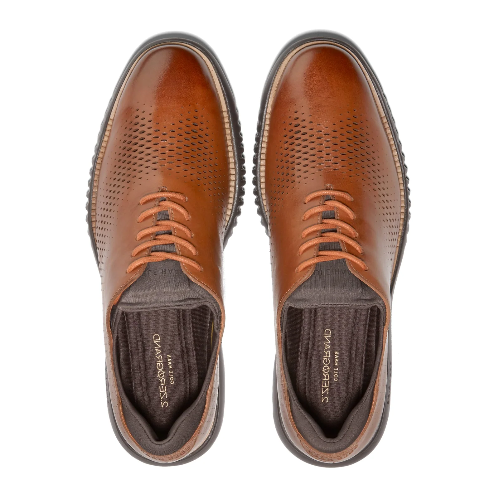 Cole Haan Zerogrand Laser Lined Wingtip Oxford (Men) - British Tan/Java - Image 5