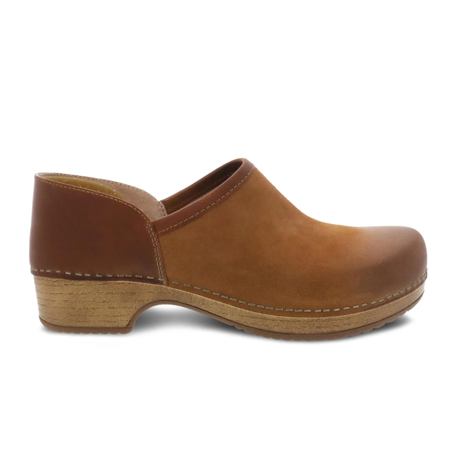 Dansko Brenna Clog (Women) - Tan Burnished Suede
