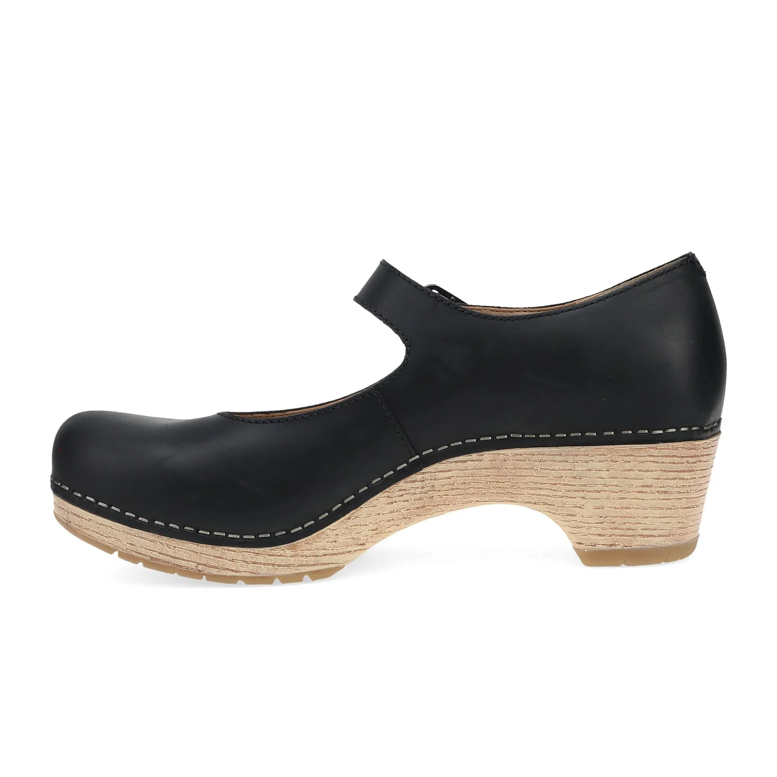 Dansko Lilah Heeled Clog (Women) - Black Oiled Pull Up - Image 2