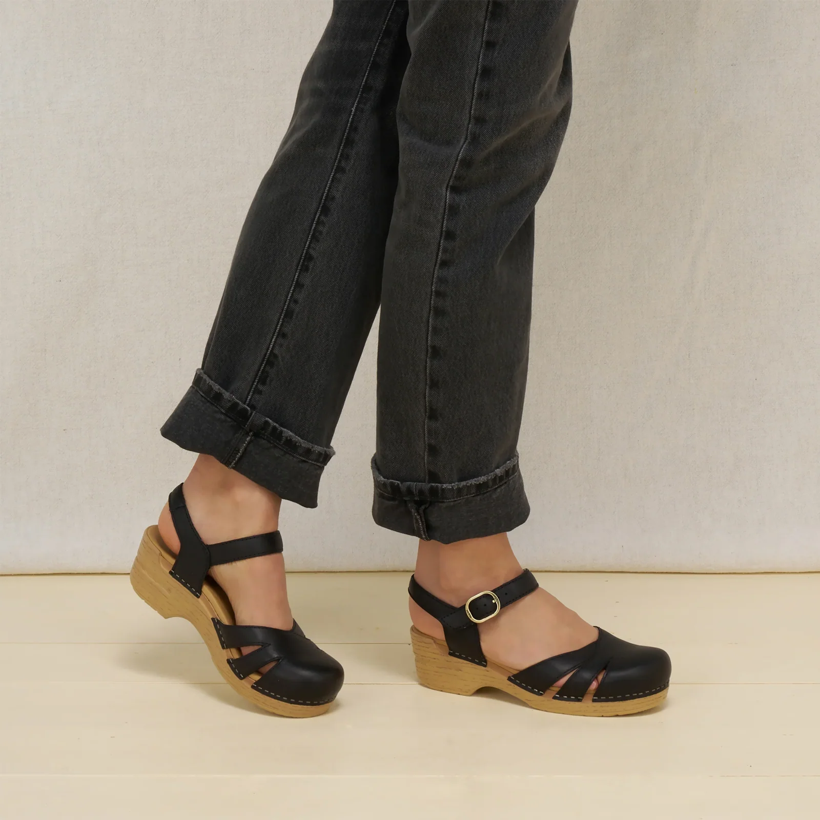 Dansko Margreta Mary Jane Clog (Women) - Black Leather - Image 7