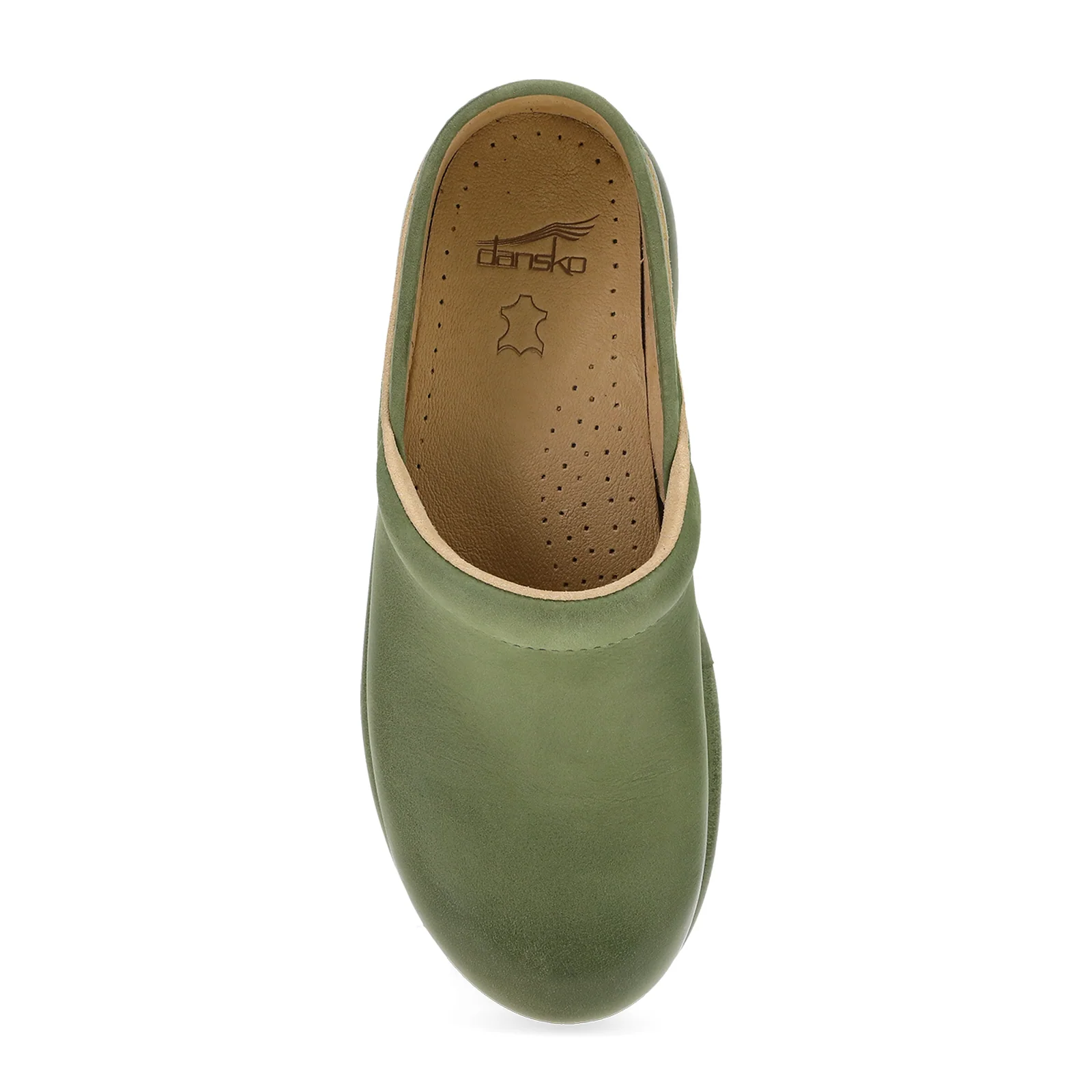 Dansko Platform Pro Clog (Women) - Green Burnished Nubuck - Image 3