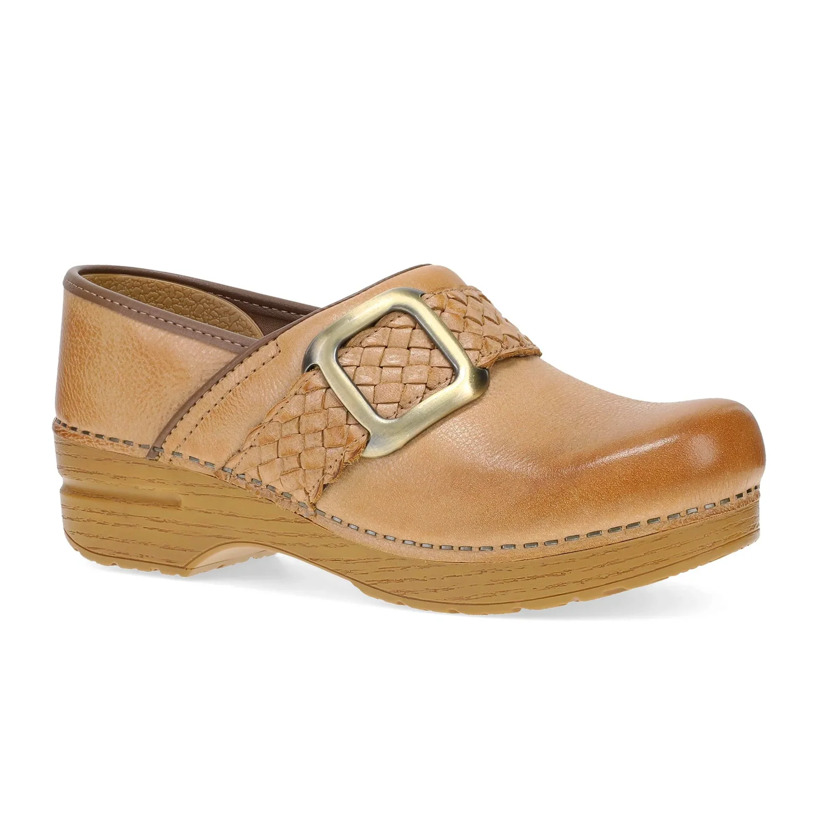 Dansko Pro Braided Clog (Women) - Honey Distressed Leather