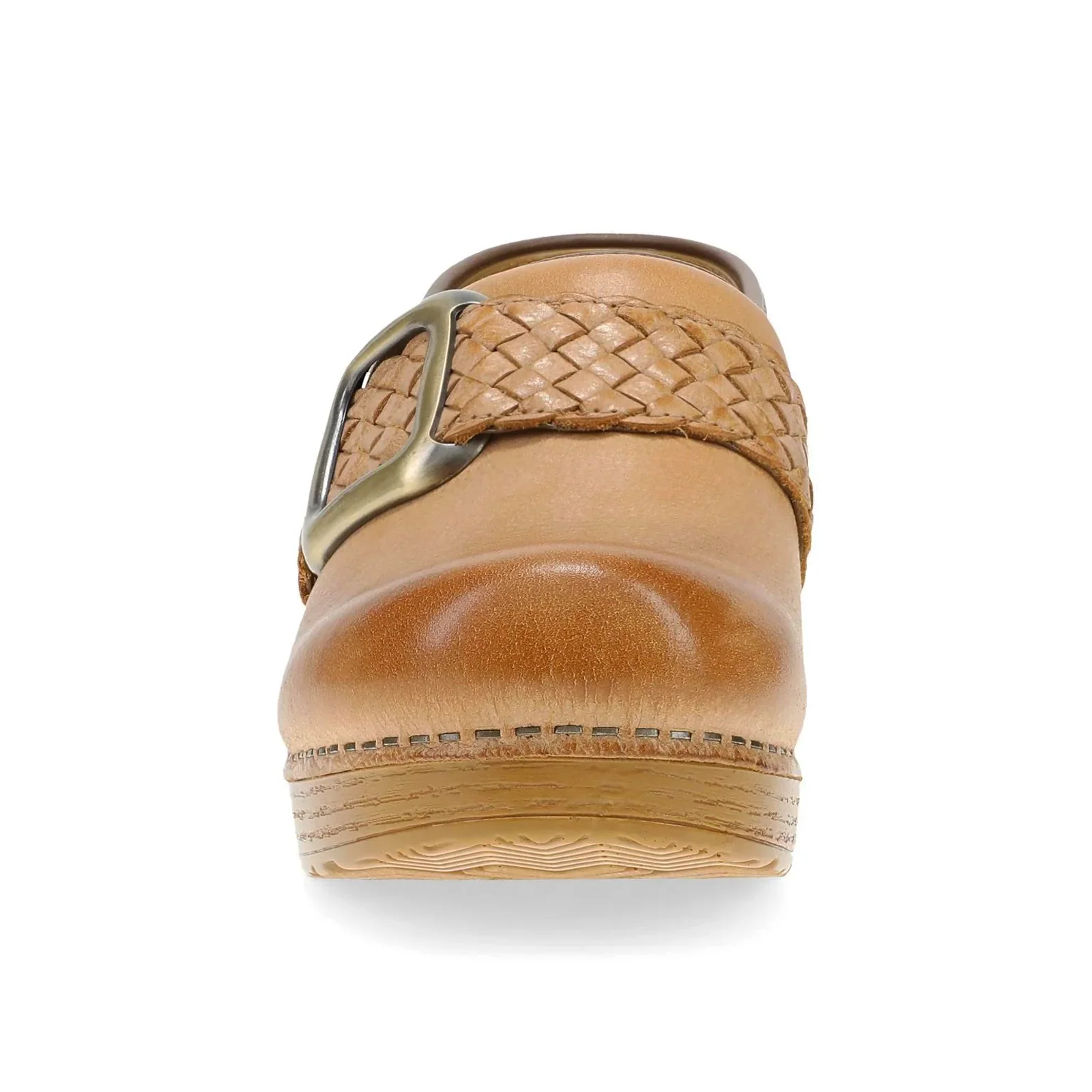 Dansko Pro Braided Clog (Women) - Honey Distressed Leather - Image 3