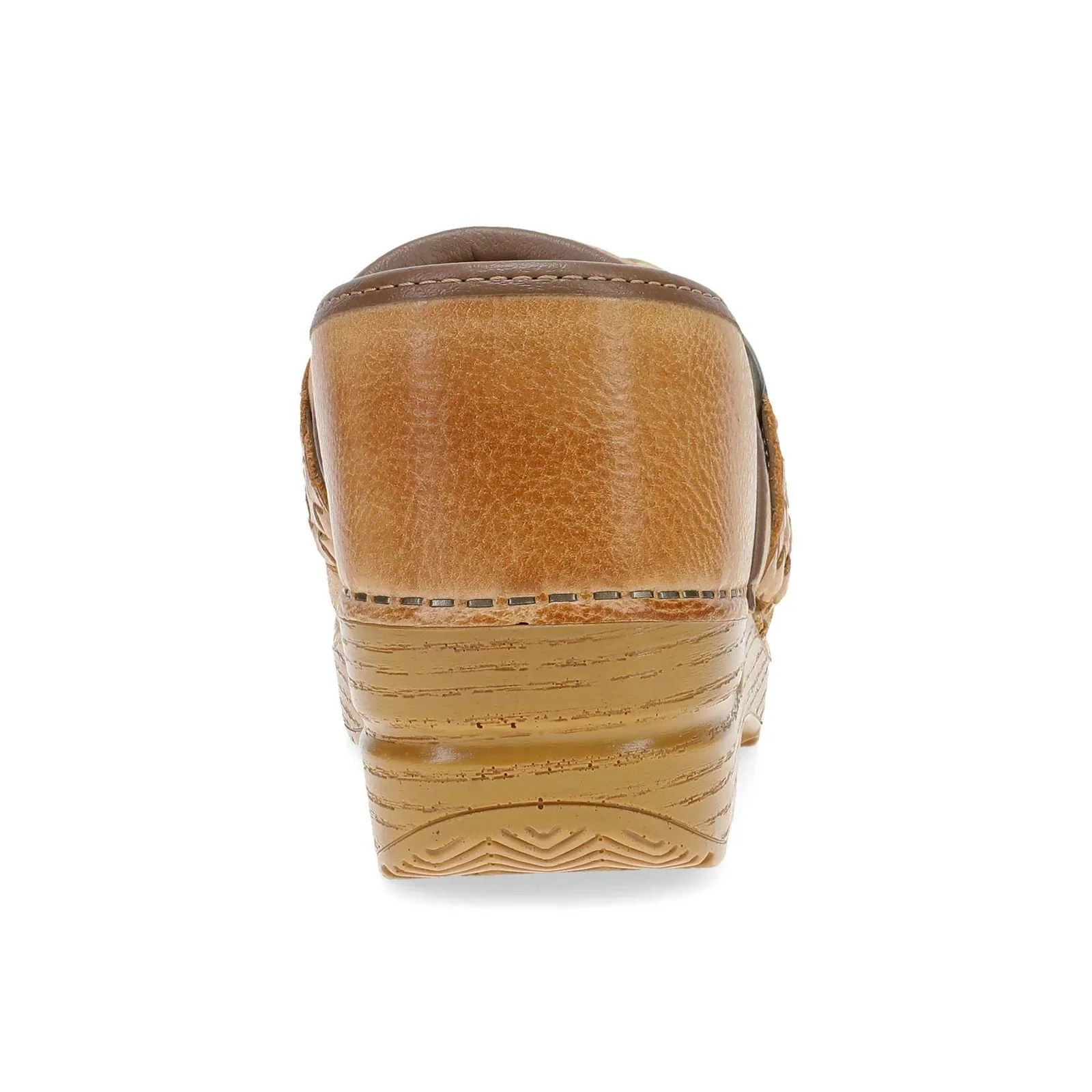 Dansko Pro Braided Clog (Women) - Honey Distressed Leather - Image 4
