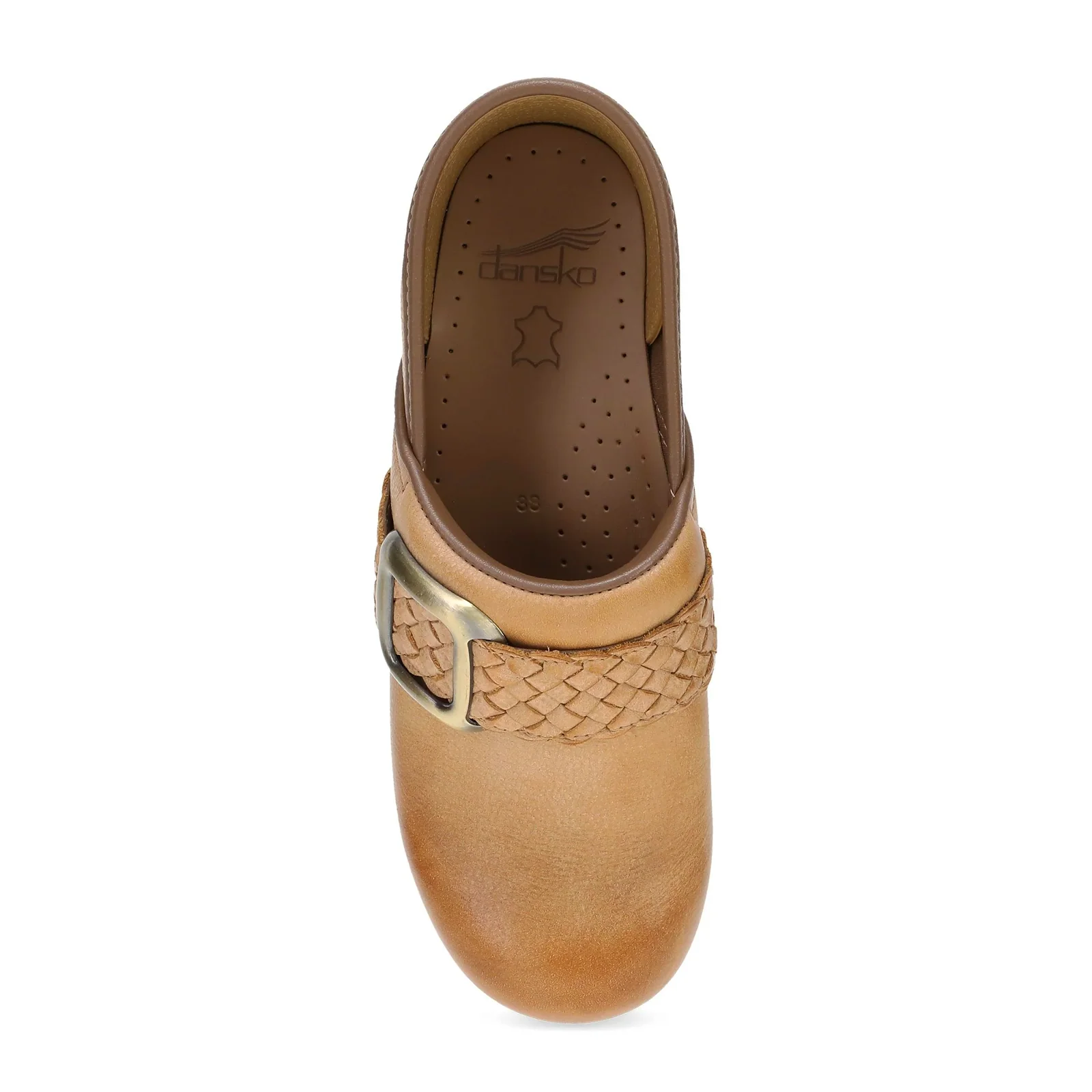 Dansko Pro Braided Clog (Women) - Honey Distressed Leather - Image 5