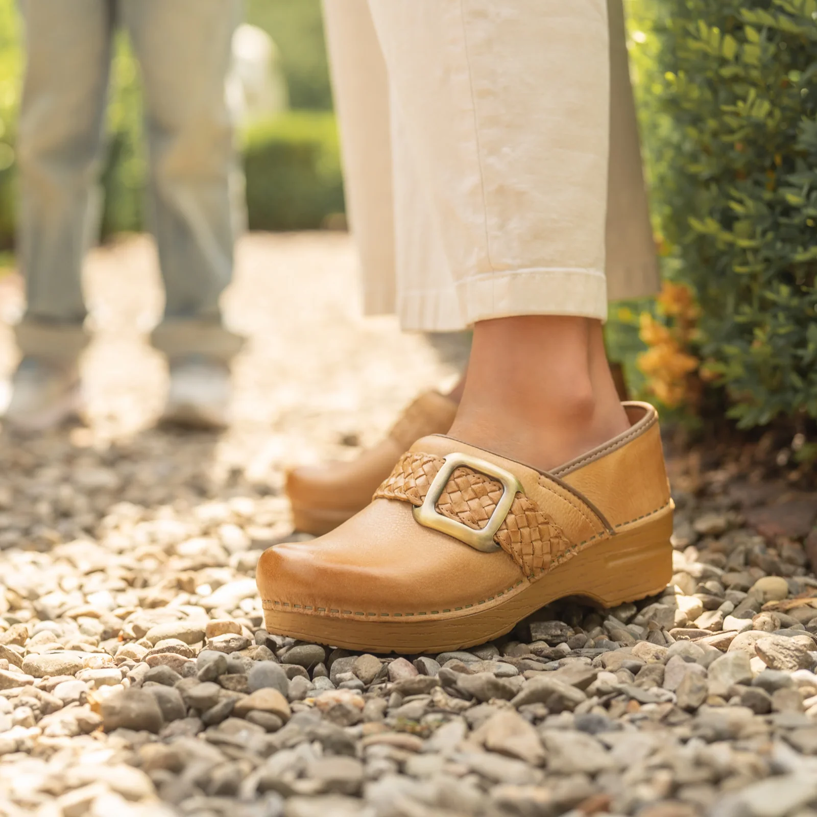Dansko Pro Braided Clog (Women) - Honey Distressed Leather - Image 7