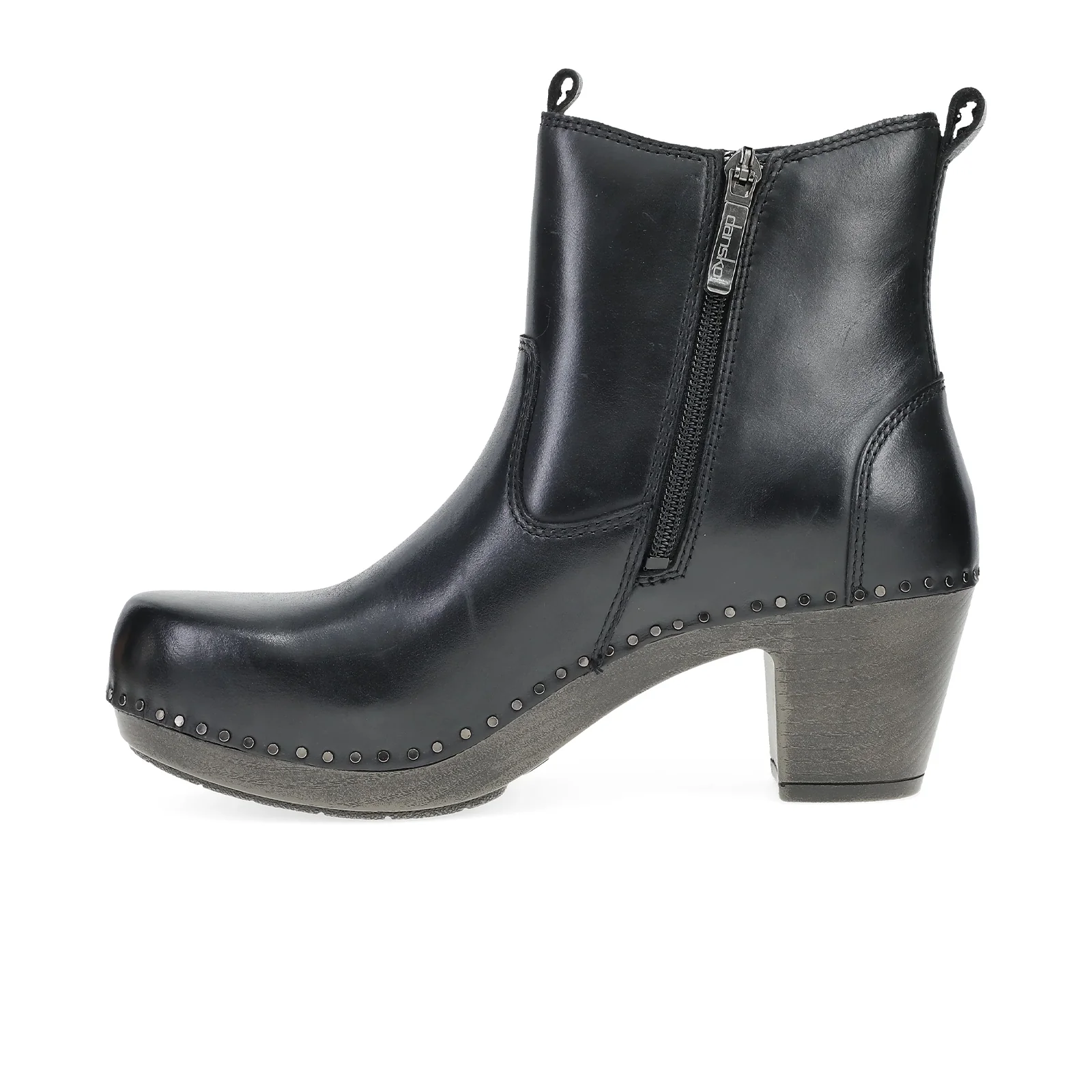 Dansko Shayna Heeled Boot (Women) - Black Burnished Calf - Image 2