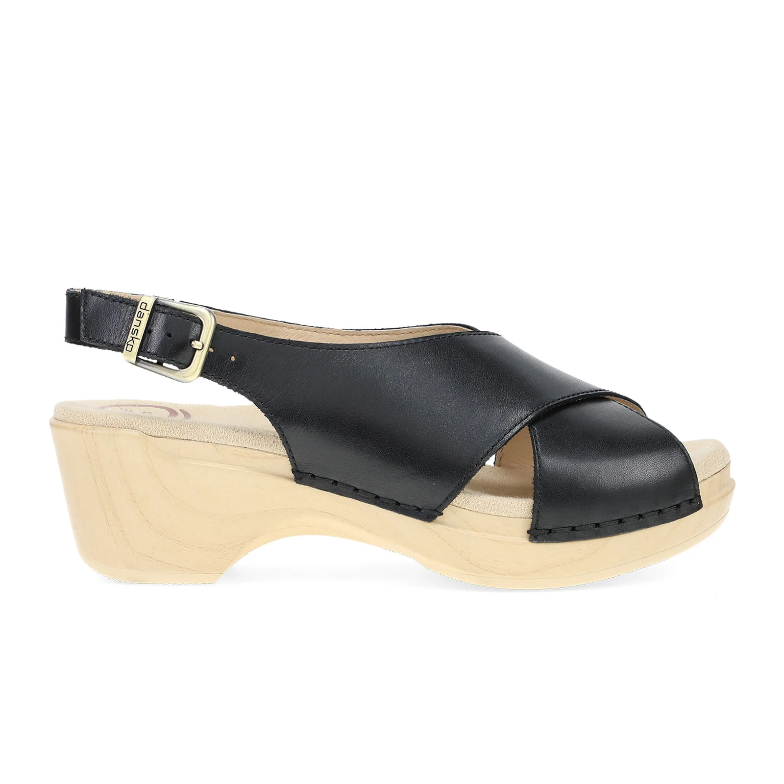 Dansko Sloane Wedge Sandal (Women) - Black Calf