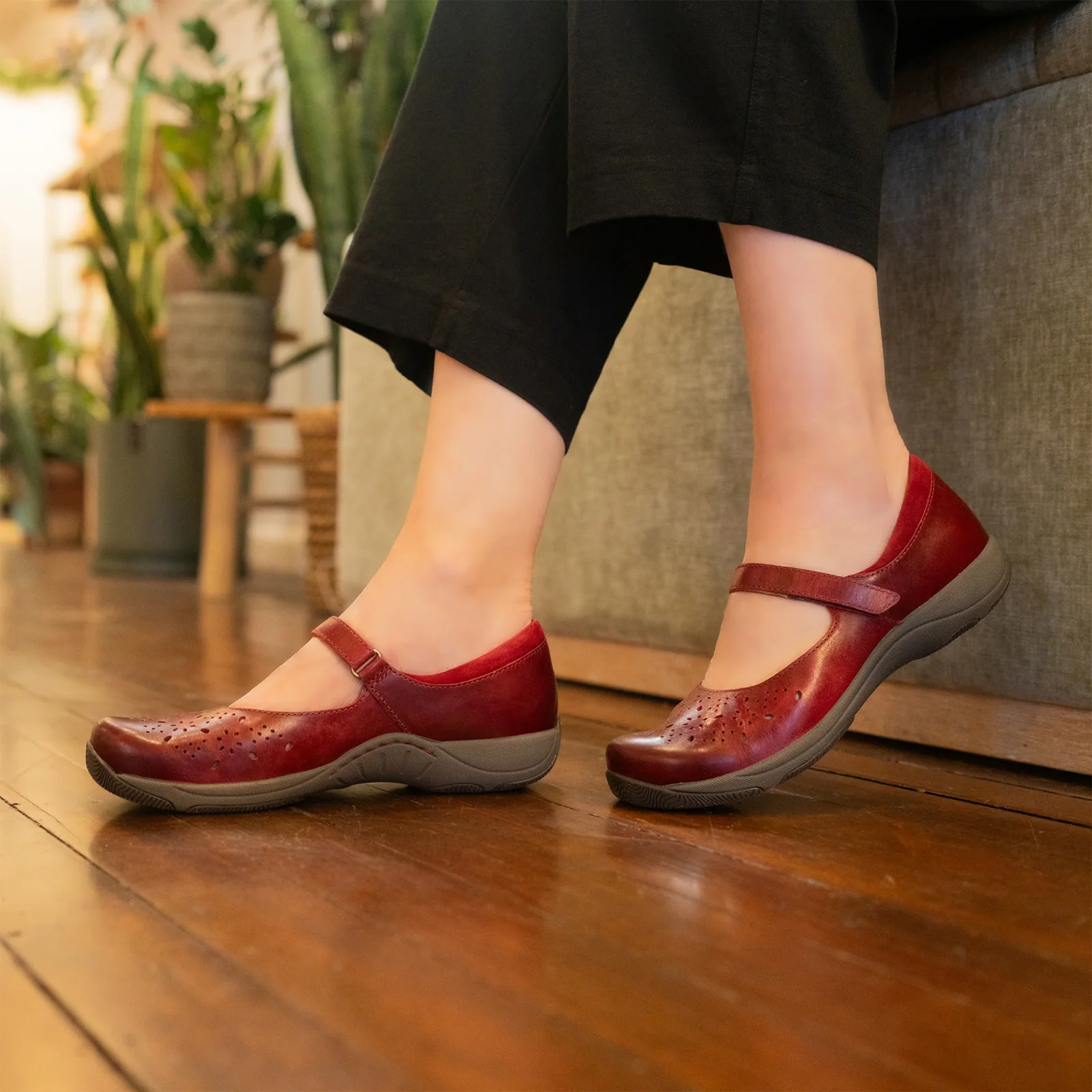 Dansko Stacy Mary Jane (Women) - Red Waxy Burnished - Image 8