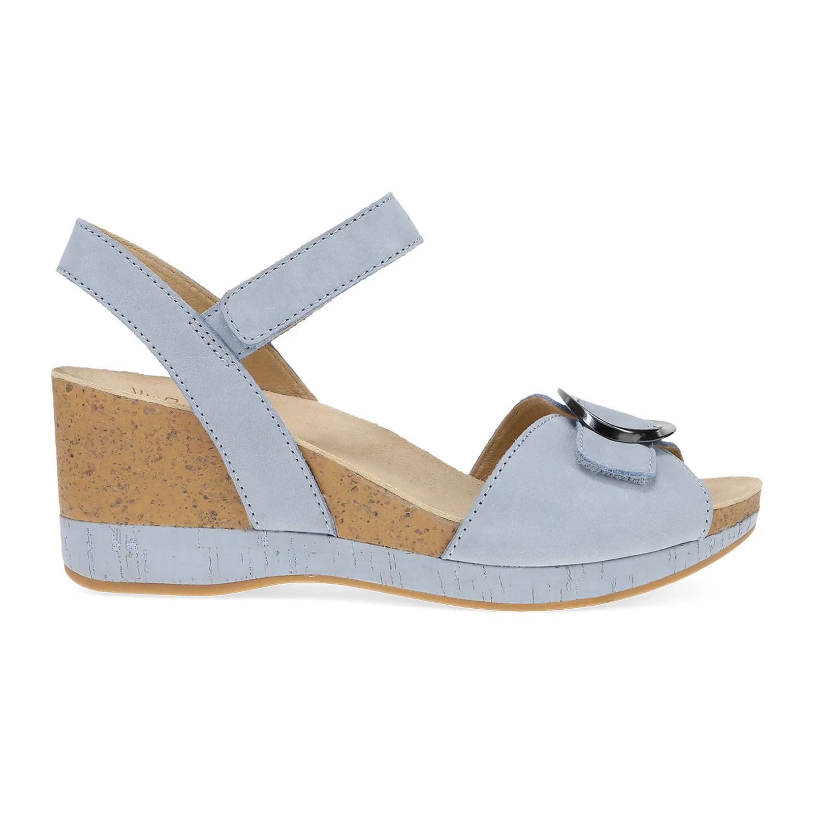 Dansko Stella Wedge Sandal (Women) - Sky Nubuck