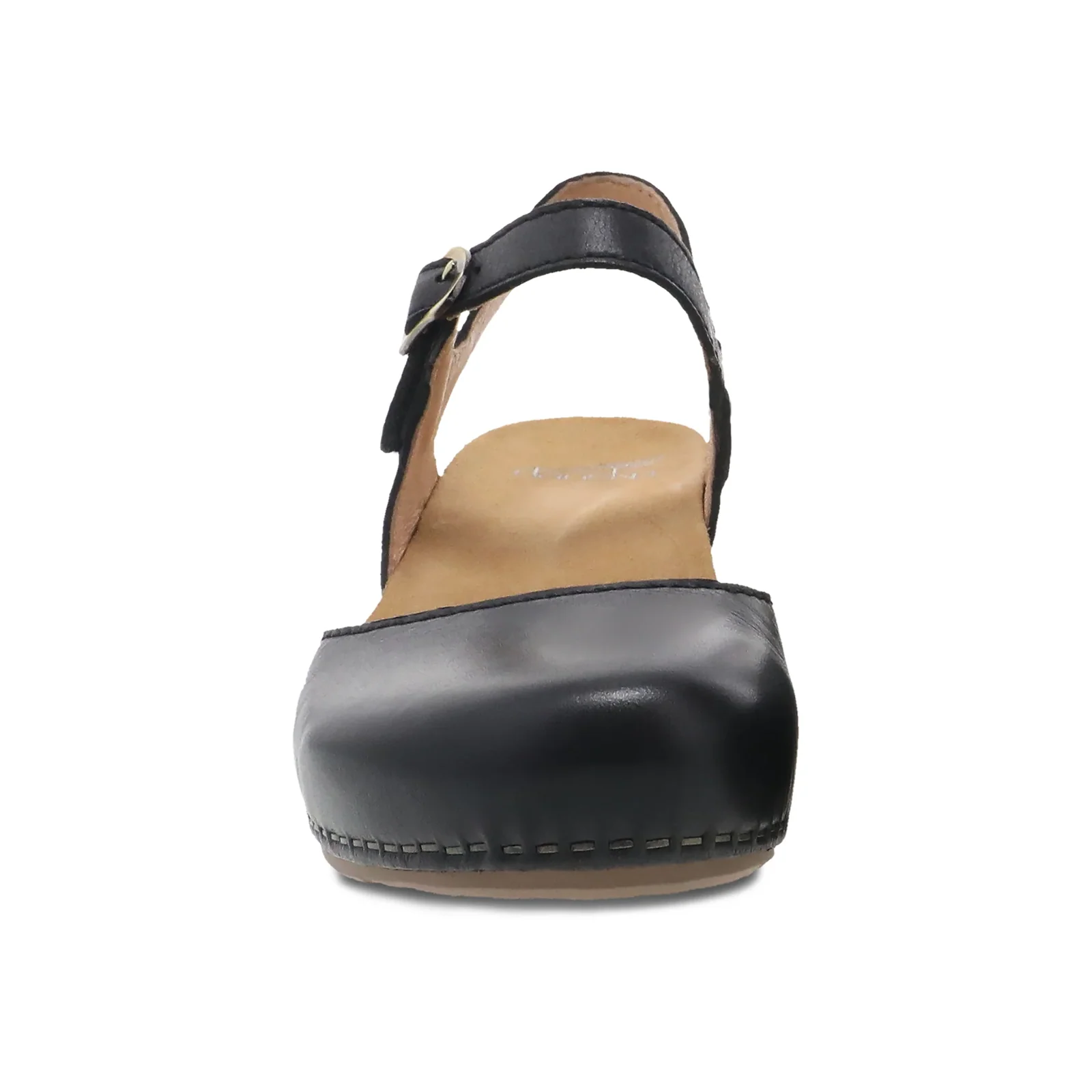 Dansko Tiffani Wedge Sandal (Women) - Black Milled Burnished - Image 4