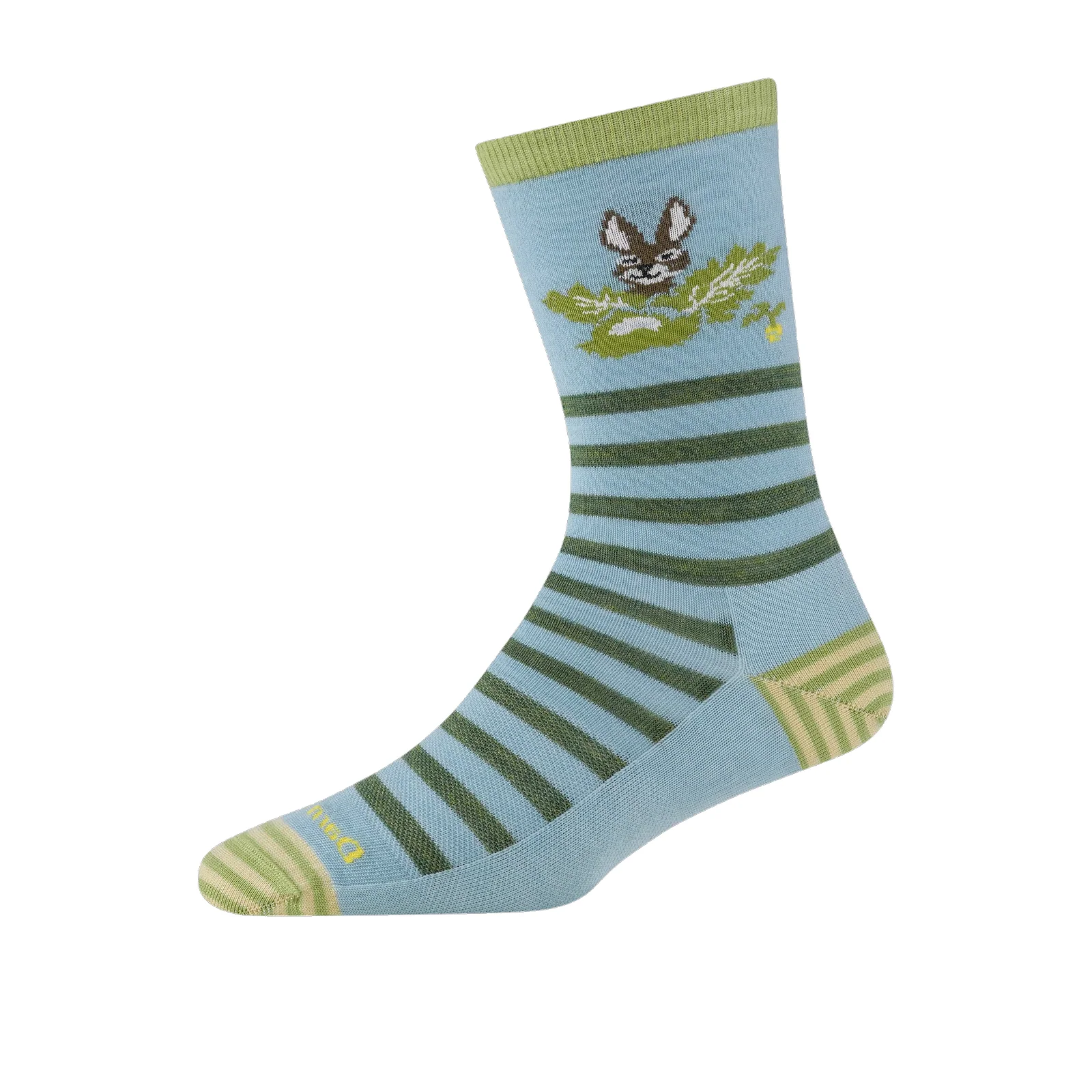 Darn Tough Animal Haus Lightweight Crew Sock (Women) - Bunny Blue - Image 2