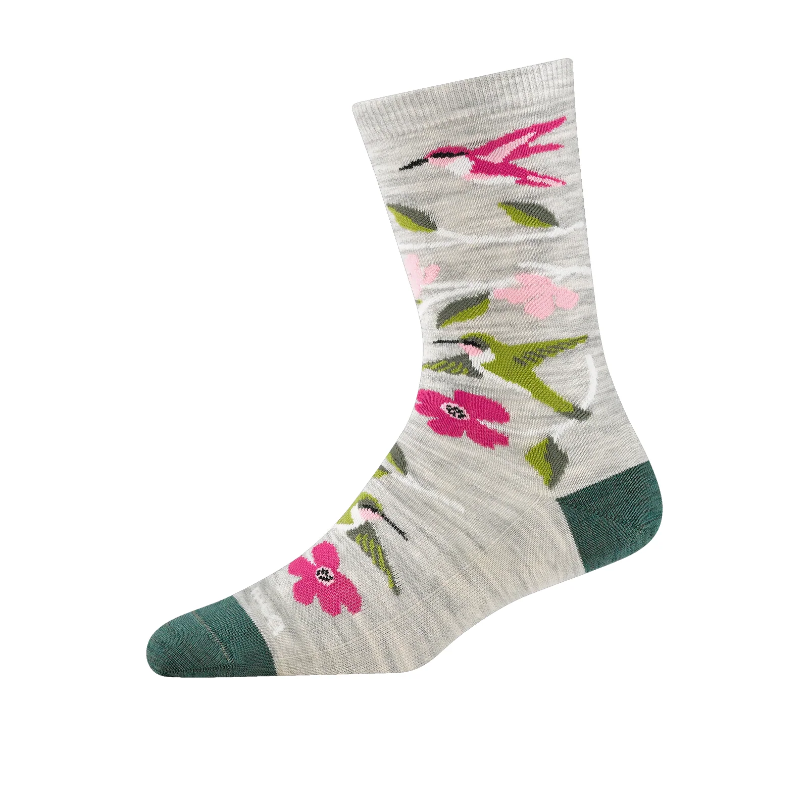 Darn Tough Birds of A Feather Lightweight Crew Sock (Women) - Ash - Image 2