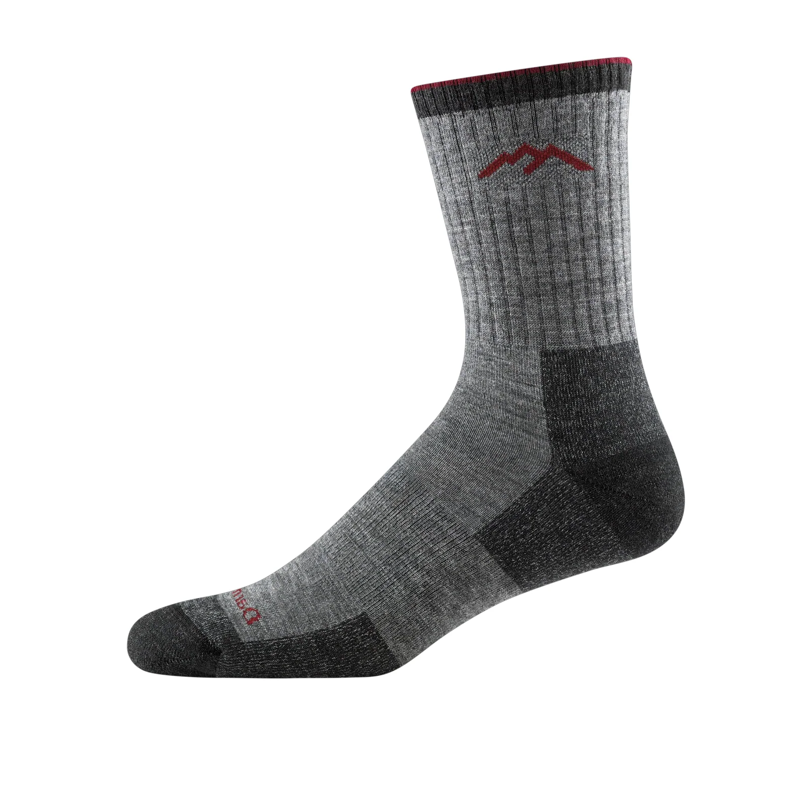 Darn Tough Hiker Midweight Micro Crew Sock with Cushion (Men) - Charcoal - Image 2