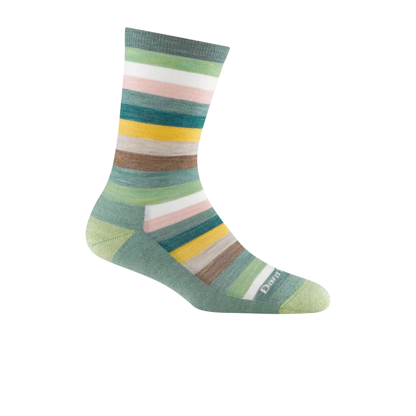 Darn Tough Mystic Stripe Lightweight Cushion Crew Sock (Women) - Seafoam