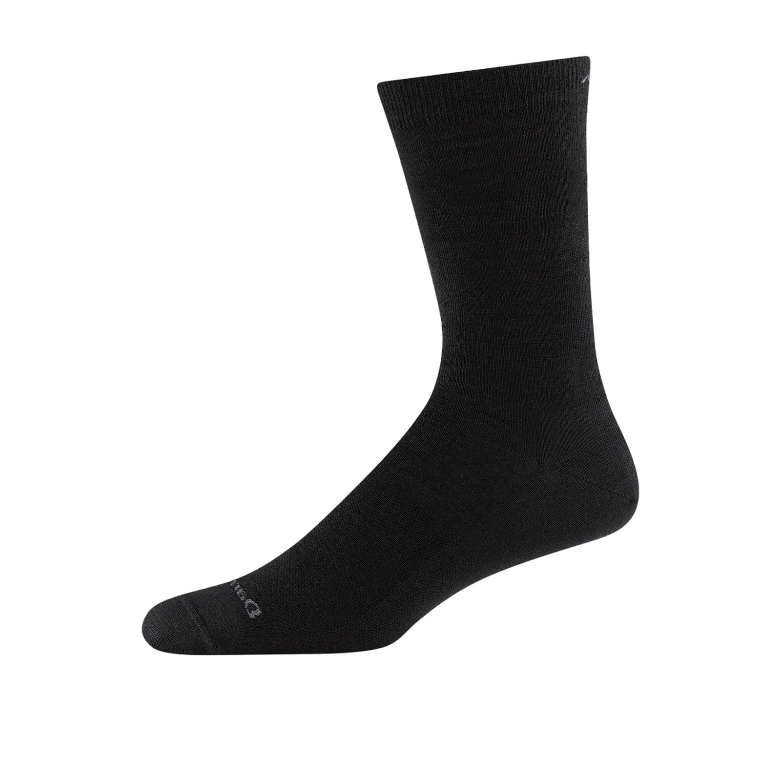 Darn Tough Solid Lightweight Crew Sock (Men) - Black - Image 2