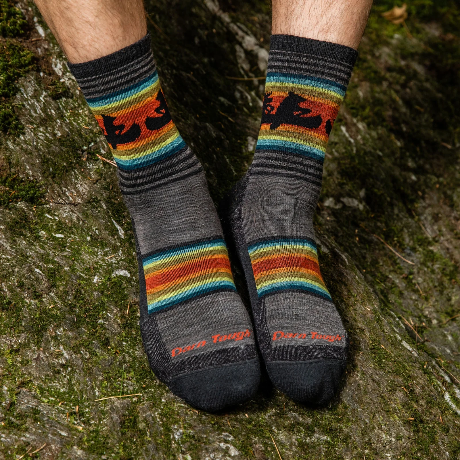 Darn Tough Willoughby Lightweight Cushion Micro Crew Sock (Men) - Taupe - Image 8
