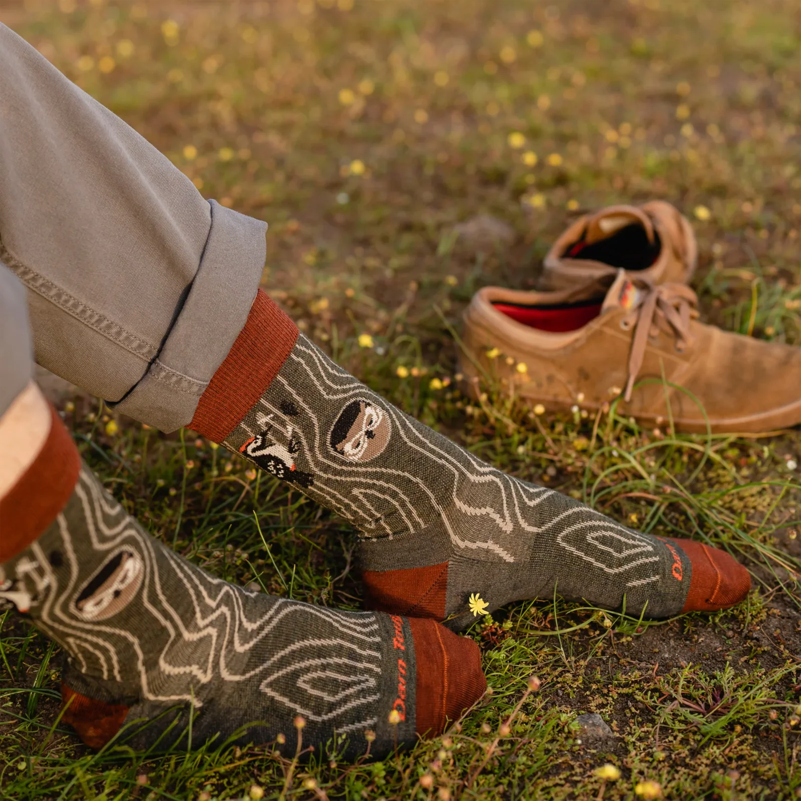 Darn Tough Woody Lightweight Crew Sock (Men) - Forest - Image 6