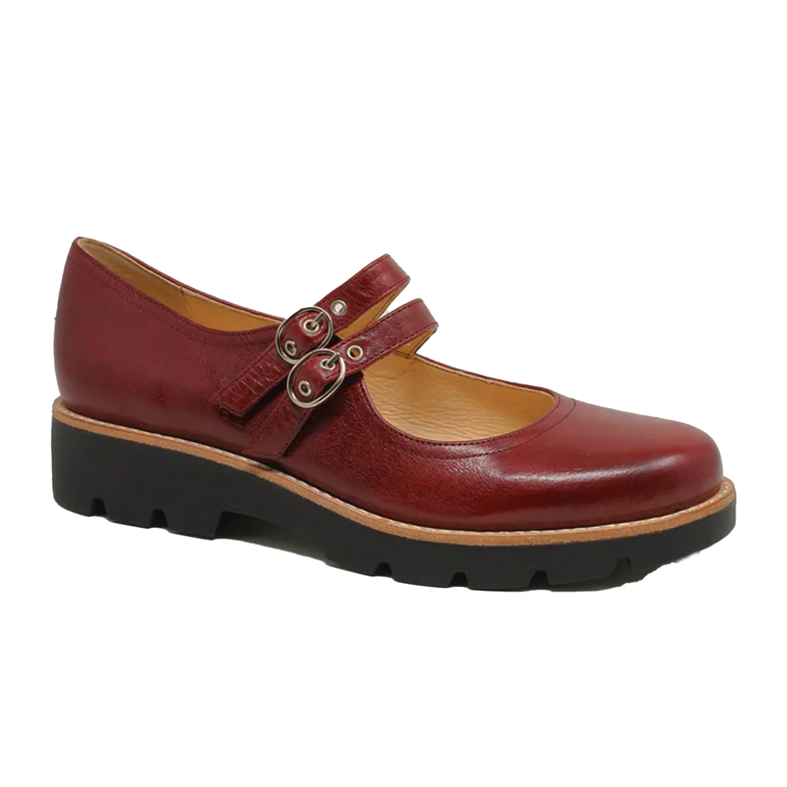 Django & Juliette Dabbie Mary Jane (Women) - Claret/Black - Image 2