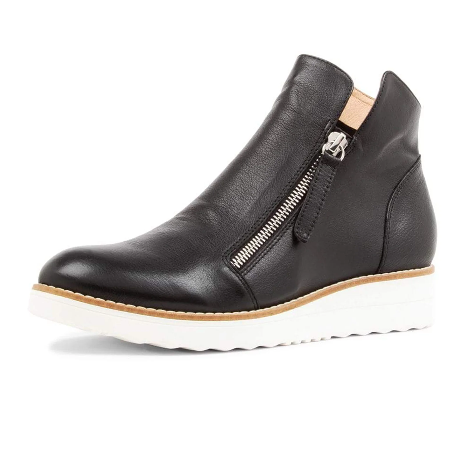 Django & Juliette Ohmy Ankle Boot (Women) - Black/White Leather - Image 2