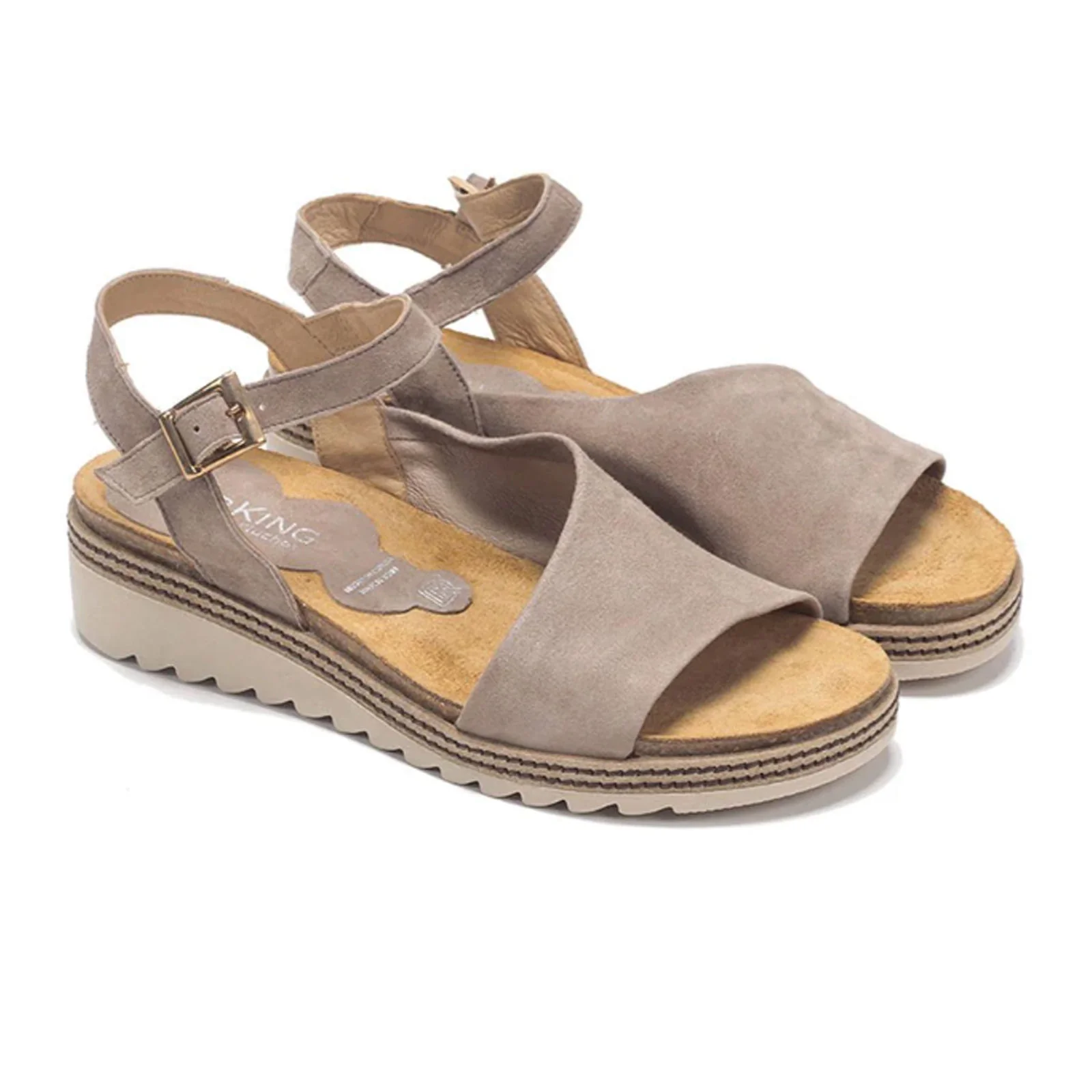 Dorking Espe D8540 Backstrap Sandal (Women) - Taupe Suede - Image 2