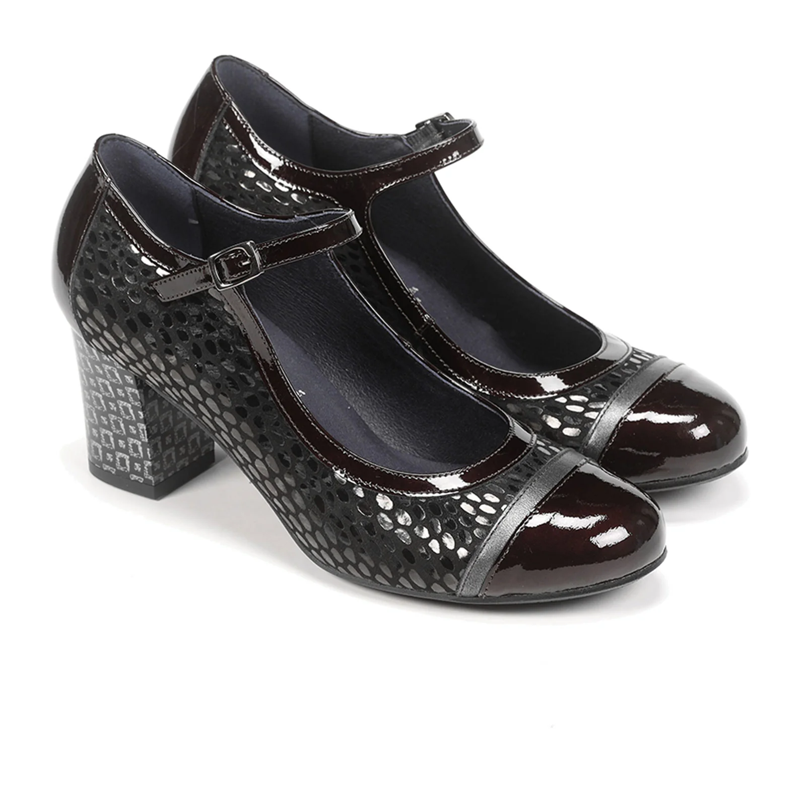 Dorking Rodin D8669 Heeled Mary Jane (Women) - Black/Bronze - Image 3