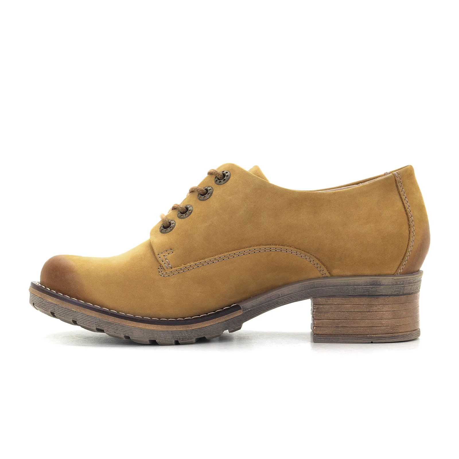 Dromedaris Kaley Heeled Lace Up (Women) - Ocre - Image 2