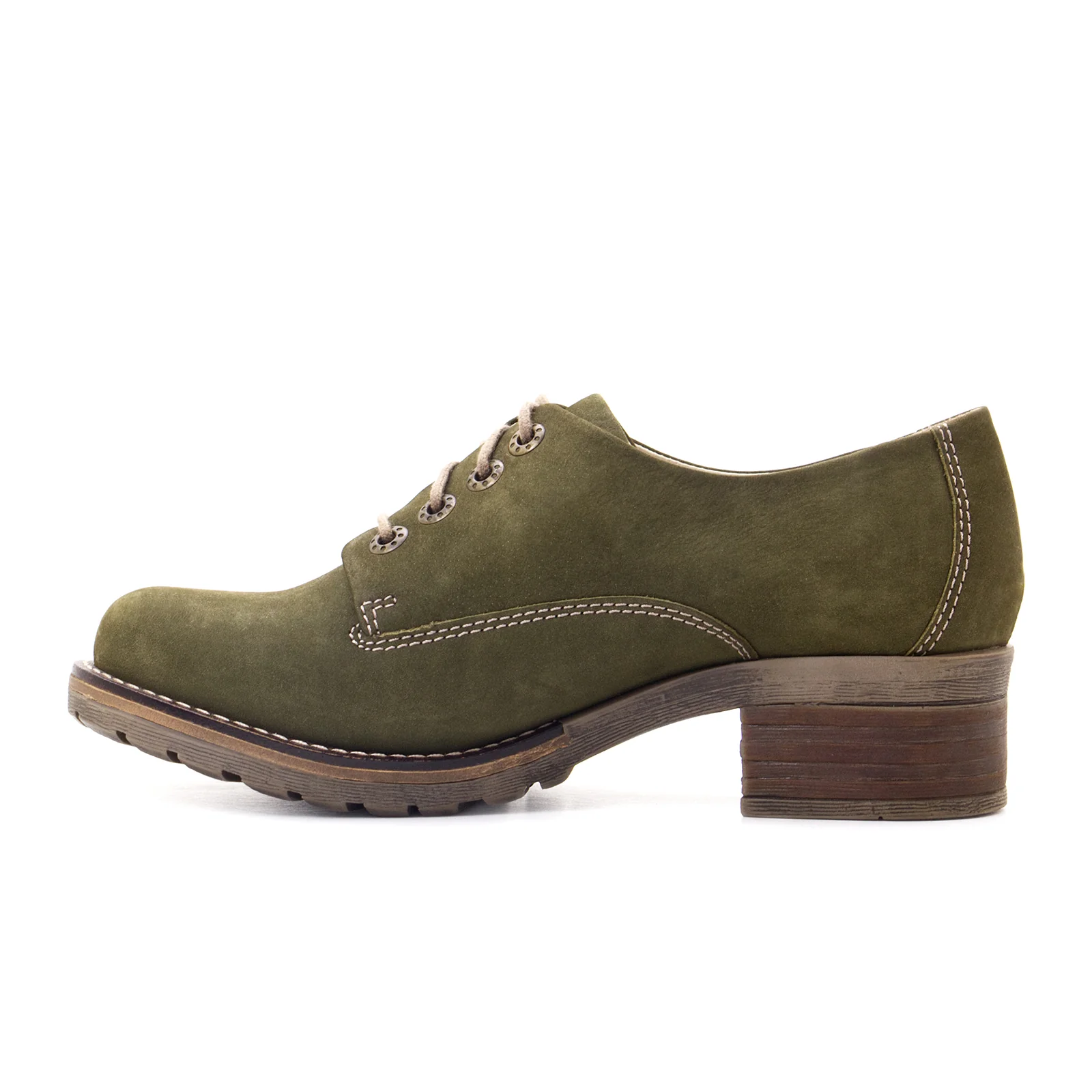 Dromedaris Kaley Heeled Lace Up (Women) - Olive - Image 2