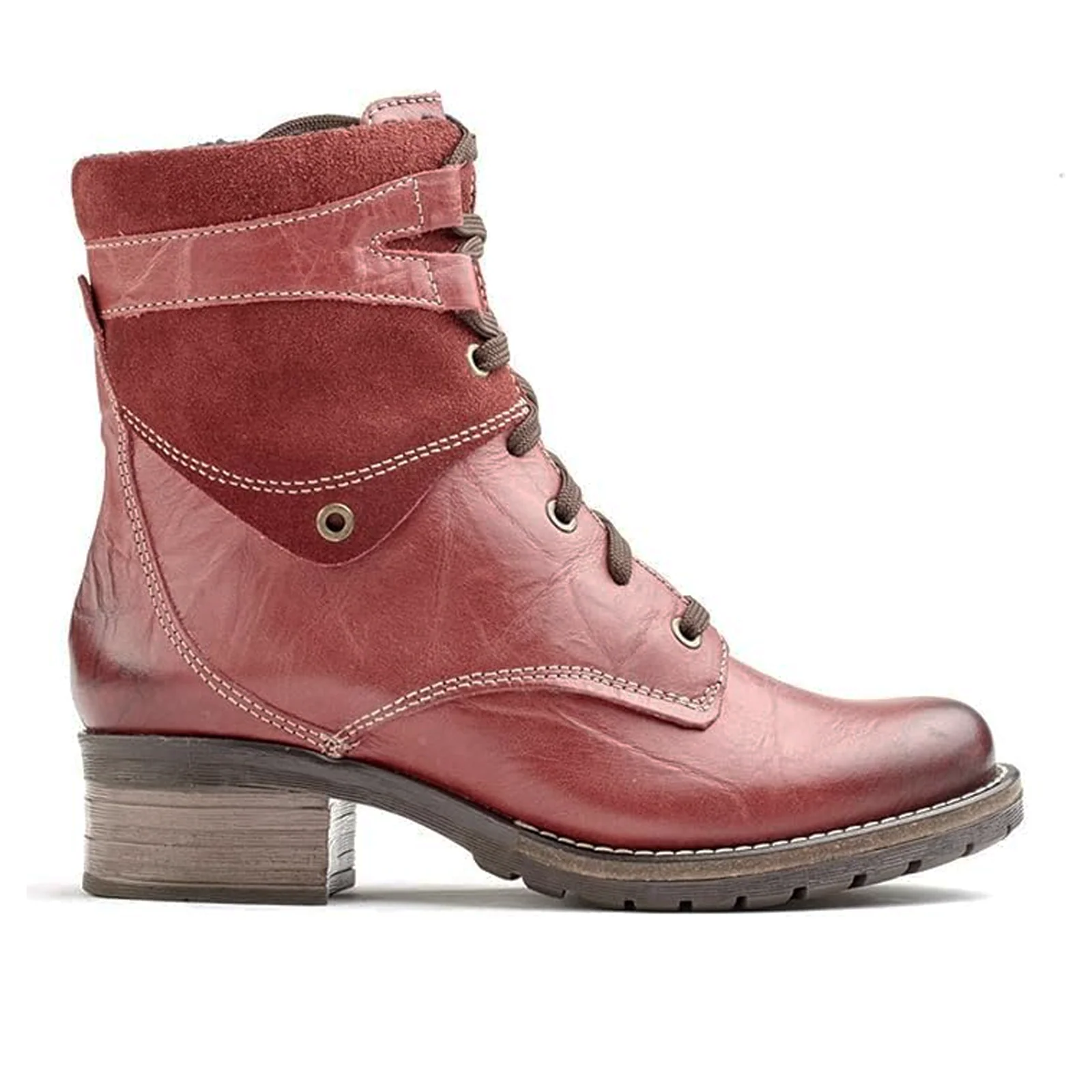 Dromedaris Kara Suede Mid Boot (Women) - Red