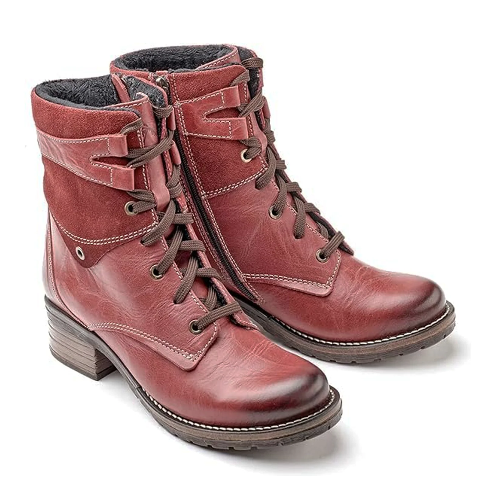 Dromedaris Kara Suede Mid Boot (Women) - Red - Image 3