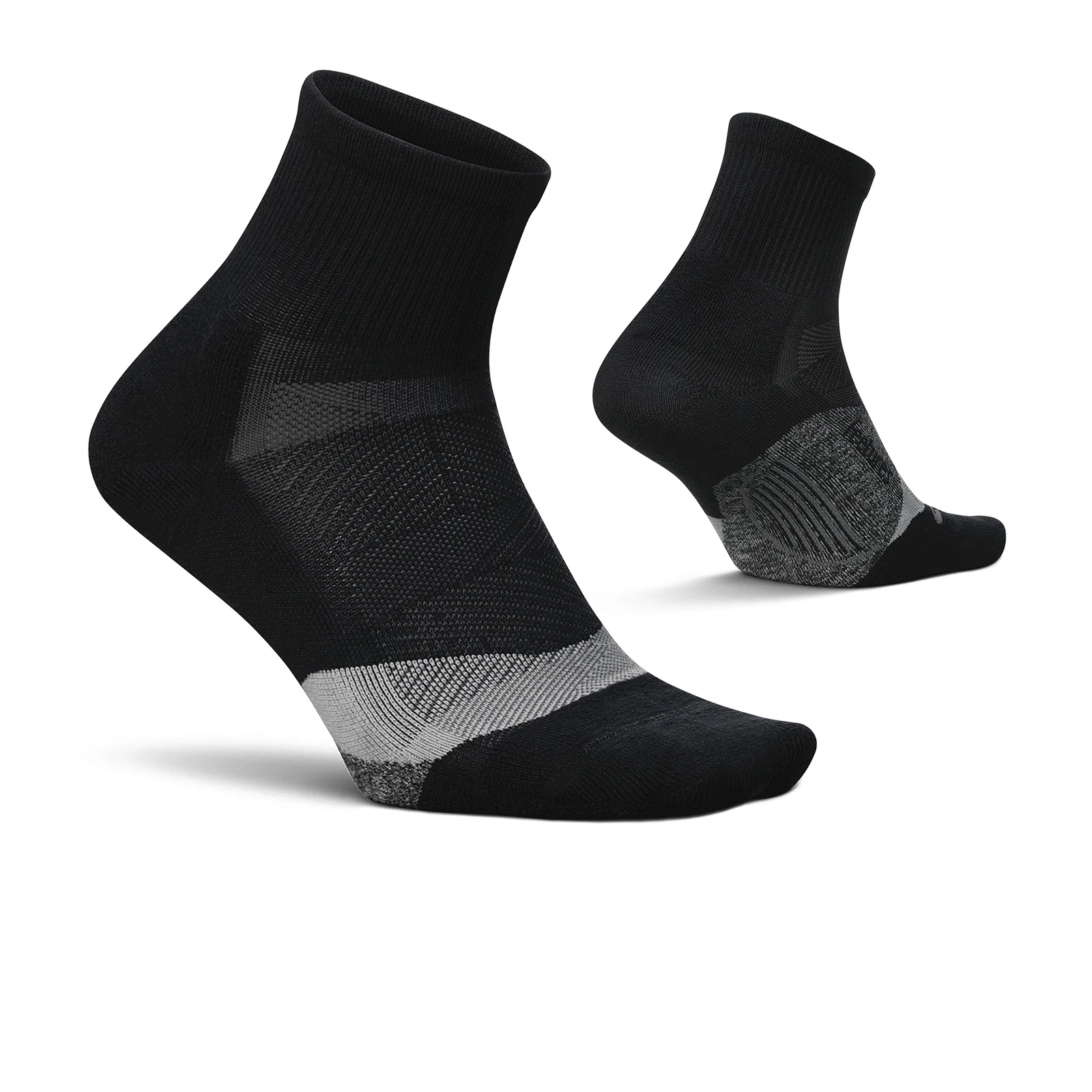 Feetures Elite Light Cushion Quarter Sock (Unisex) - Black