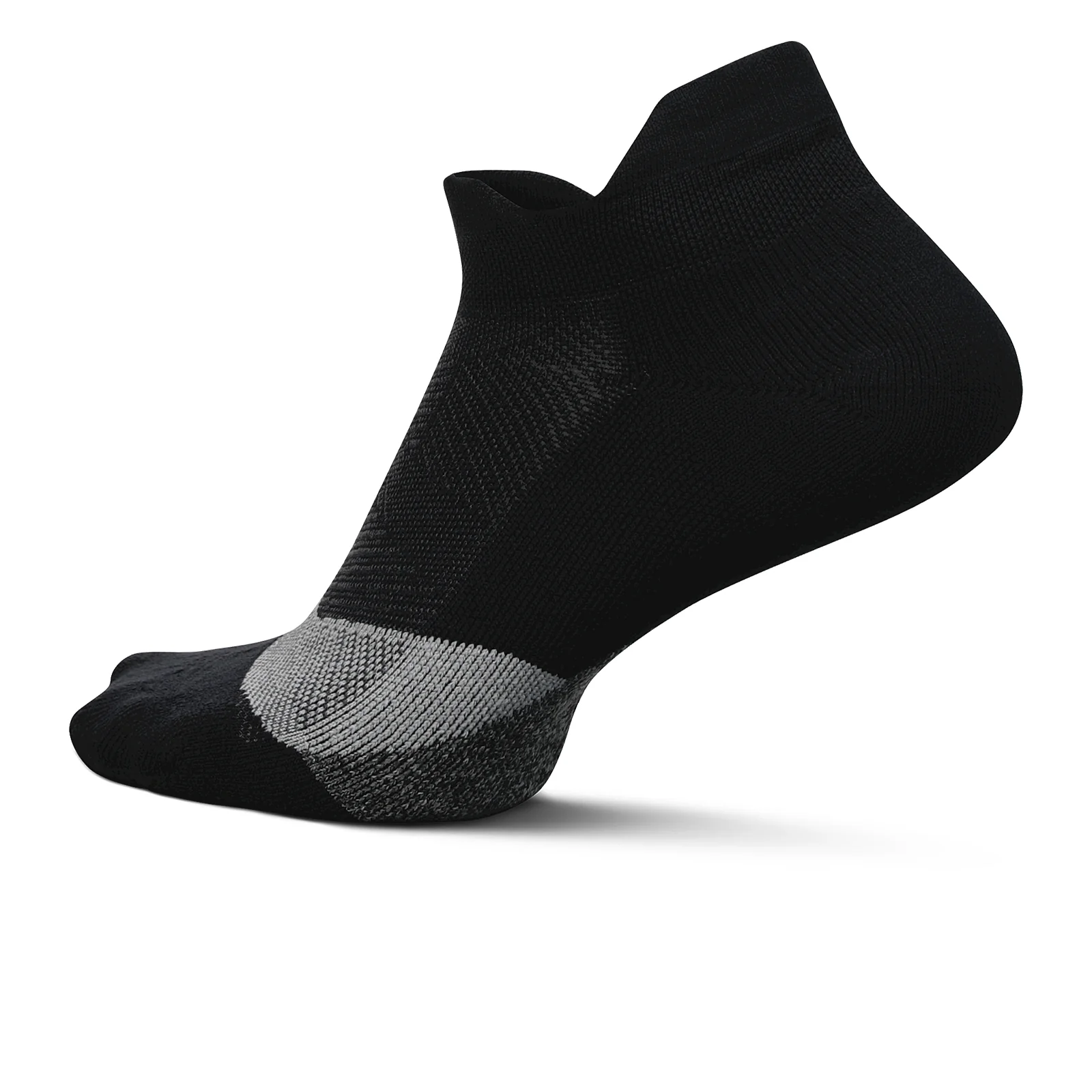 Feetures Elite Light Cushion No Show Tab Sock (Unisex) - Black - Image 2